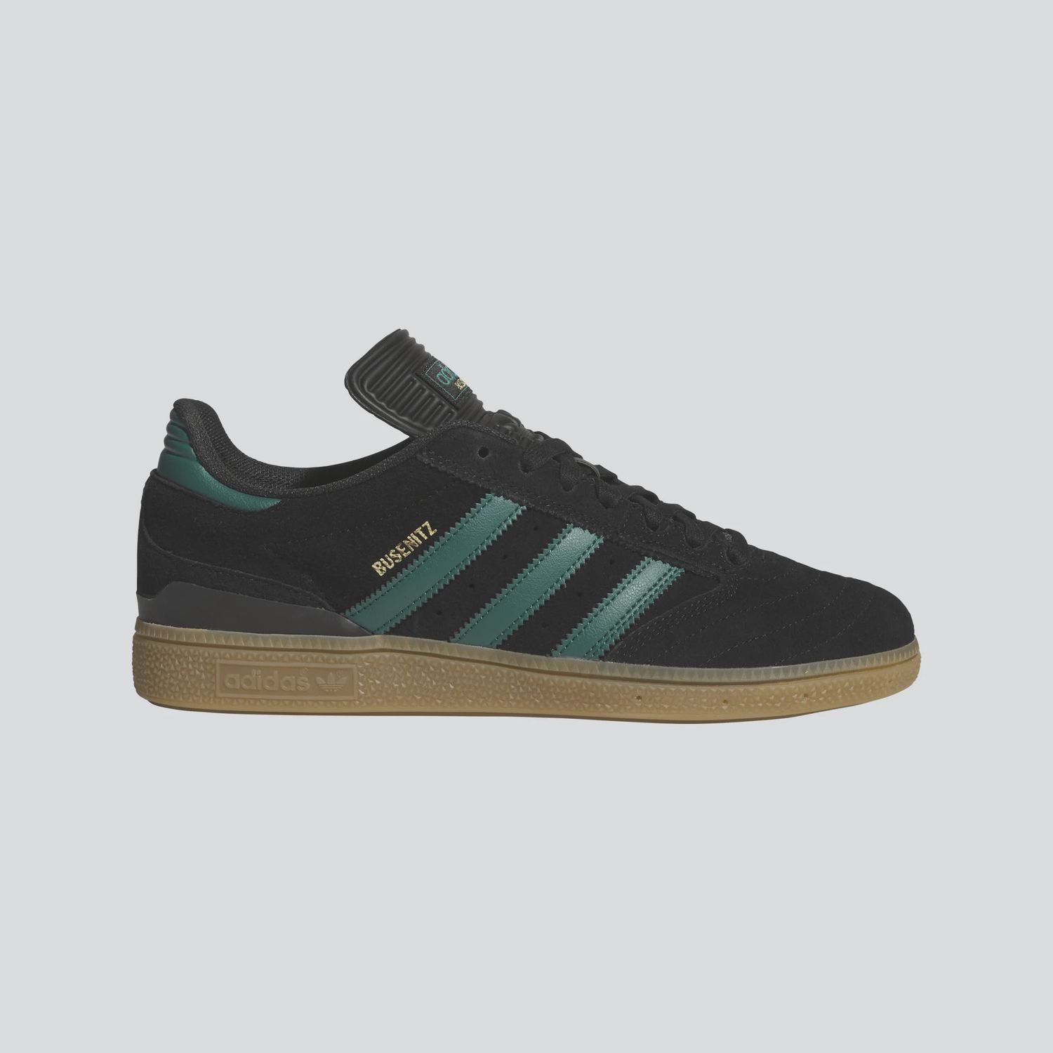 ADIDAS MENS BUSENITZ - BLACK/COLLEGIATE GREEN/GUM4
