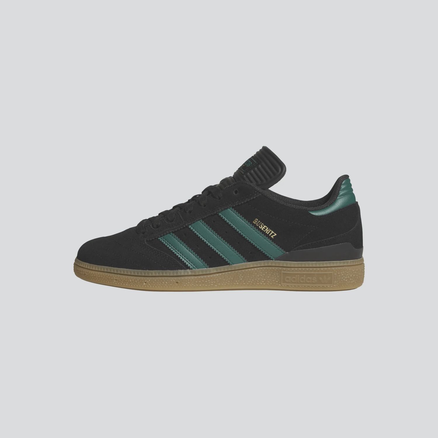 ADIDAS MENS BUSENITZ - BLACK/COLLEGIATE GREEN/GUM4