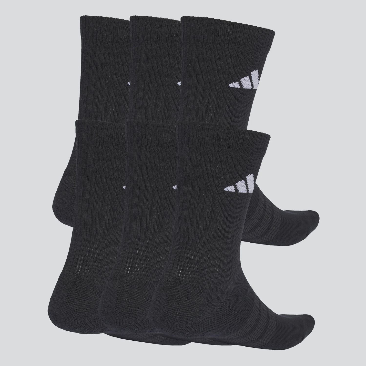 ADIDAS ESSENTIAL CREW SOCK 6PK - BLACK/BLACK/WHITE