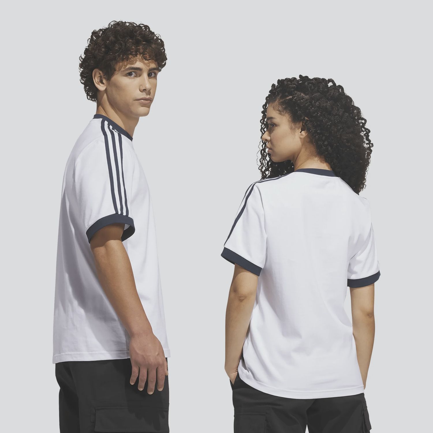 ADIDAS UNISEX FSBS RINGER SS TEE - WHITE/AURINK