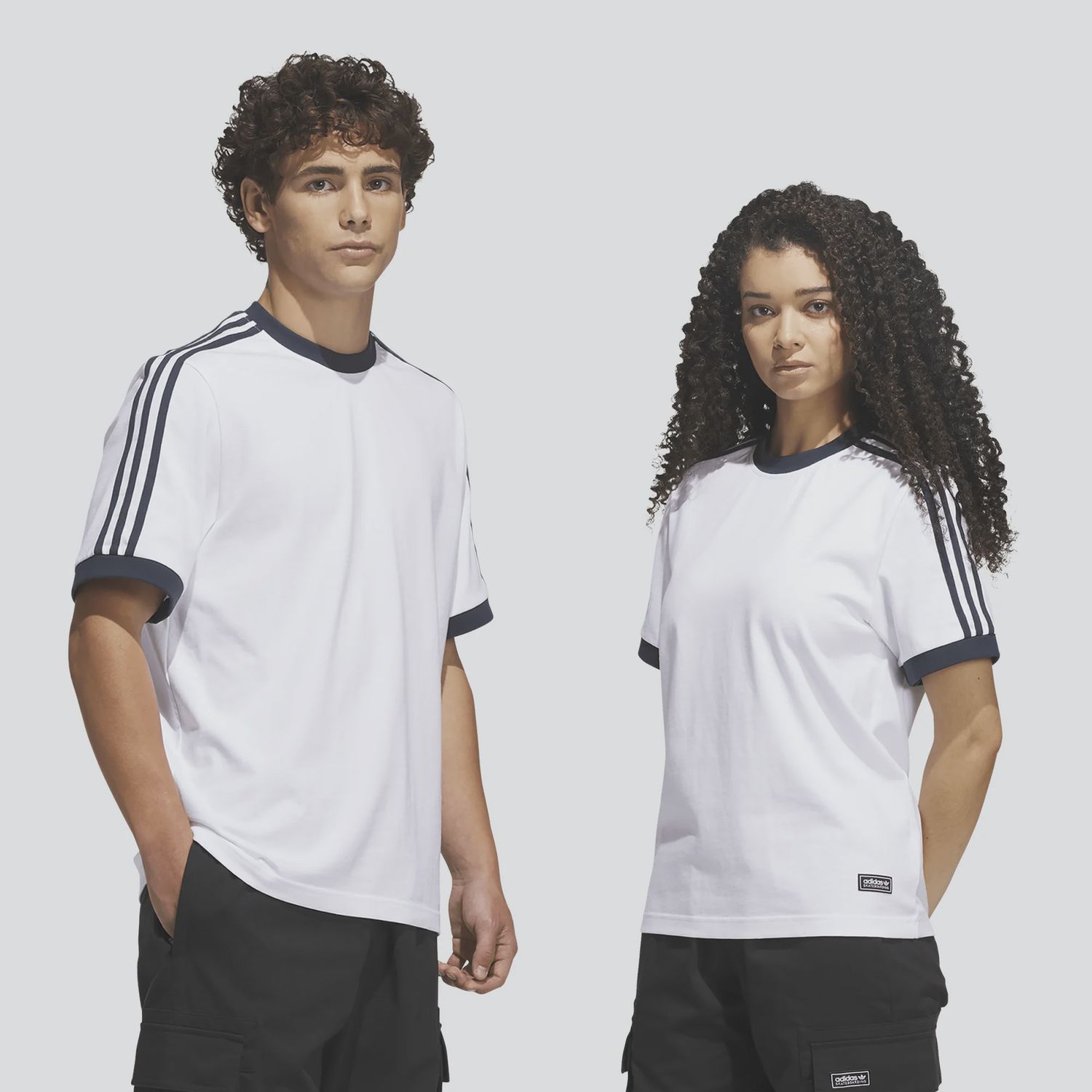 ADIDAS UNISEX FSBS RINGER SS TEE - WHITE/AURINK
