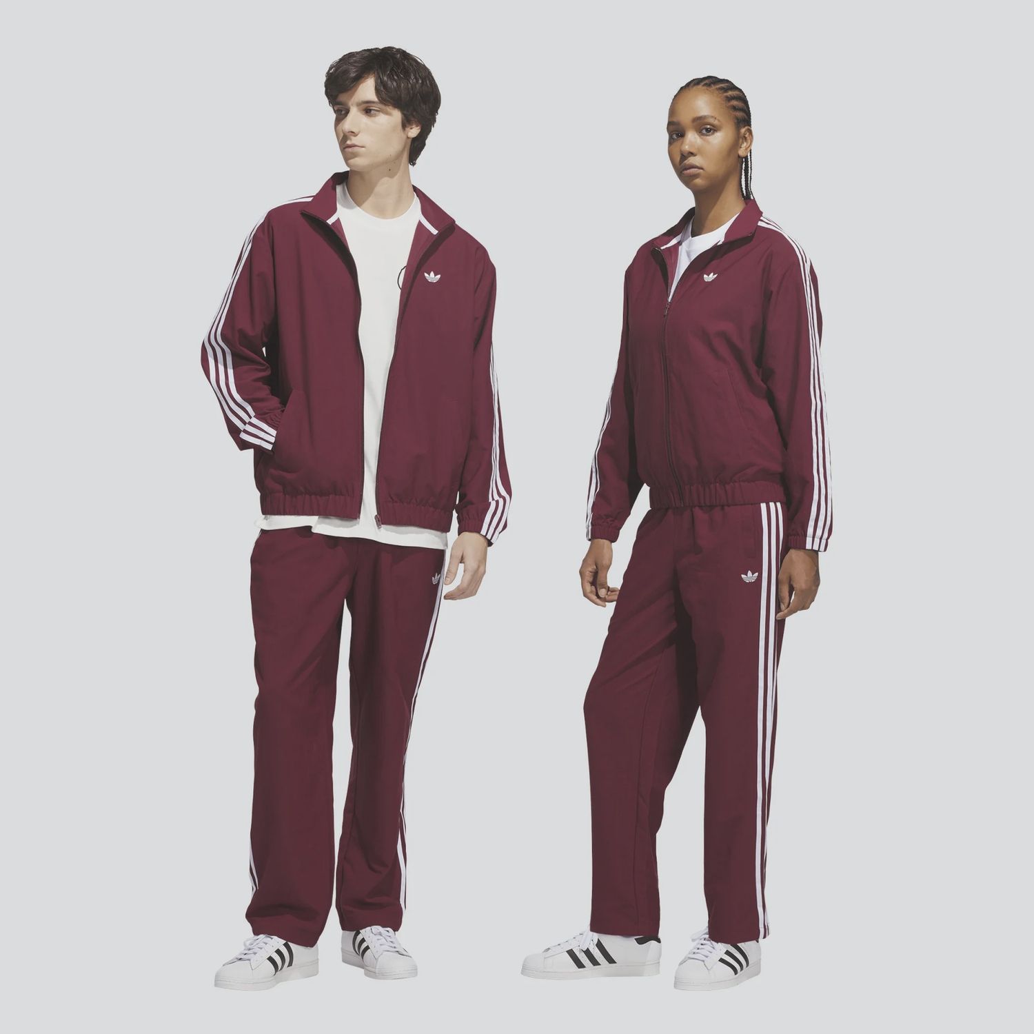 ADIDAS UNISEX SUPERFIRE TRACK PANT - SHADOW RED/WHITE