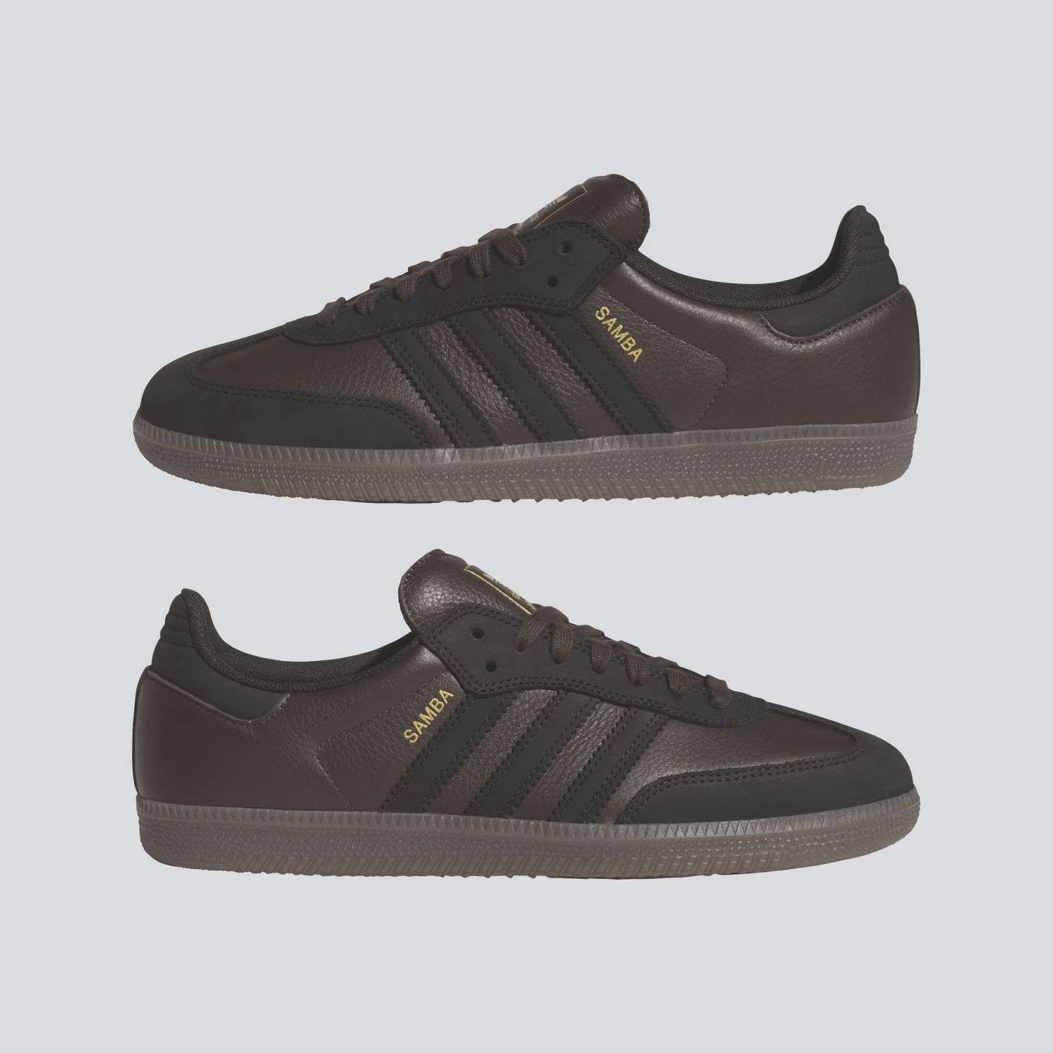 ADIDAS UNISEX SAMBA ADV - DARK BROWN/BLACK/GUM5