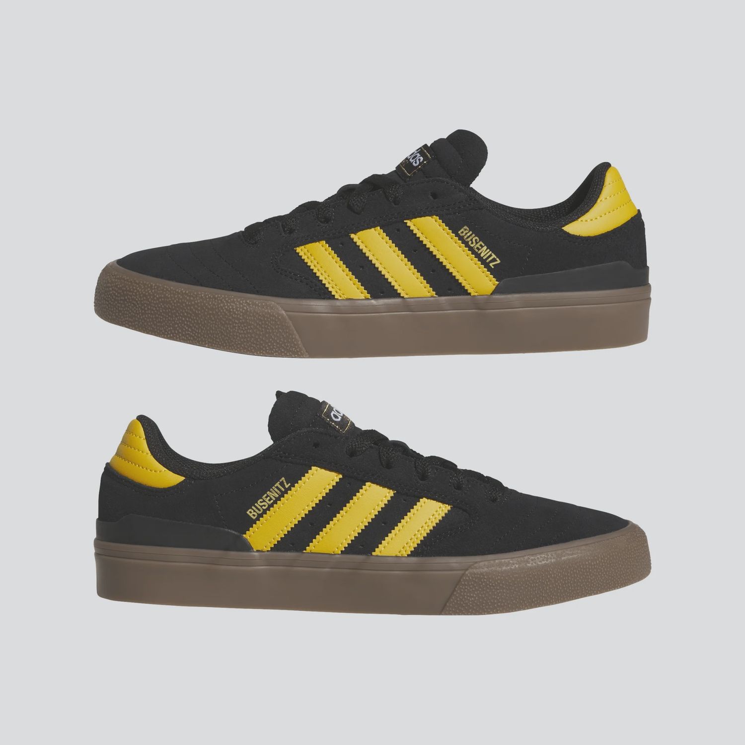 ADIDAS UNISEX BUSENITZ VULC II - BLACK/PRELOVED YELLOW/GUM4