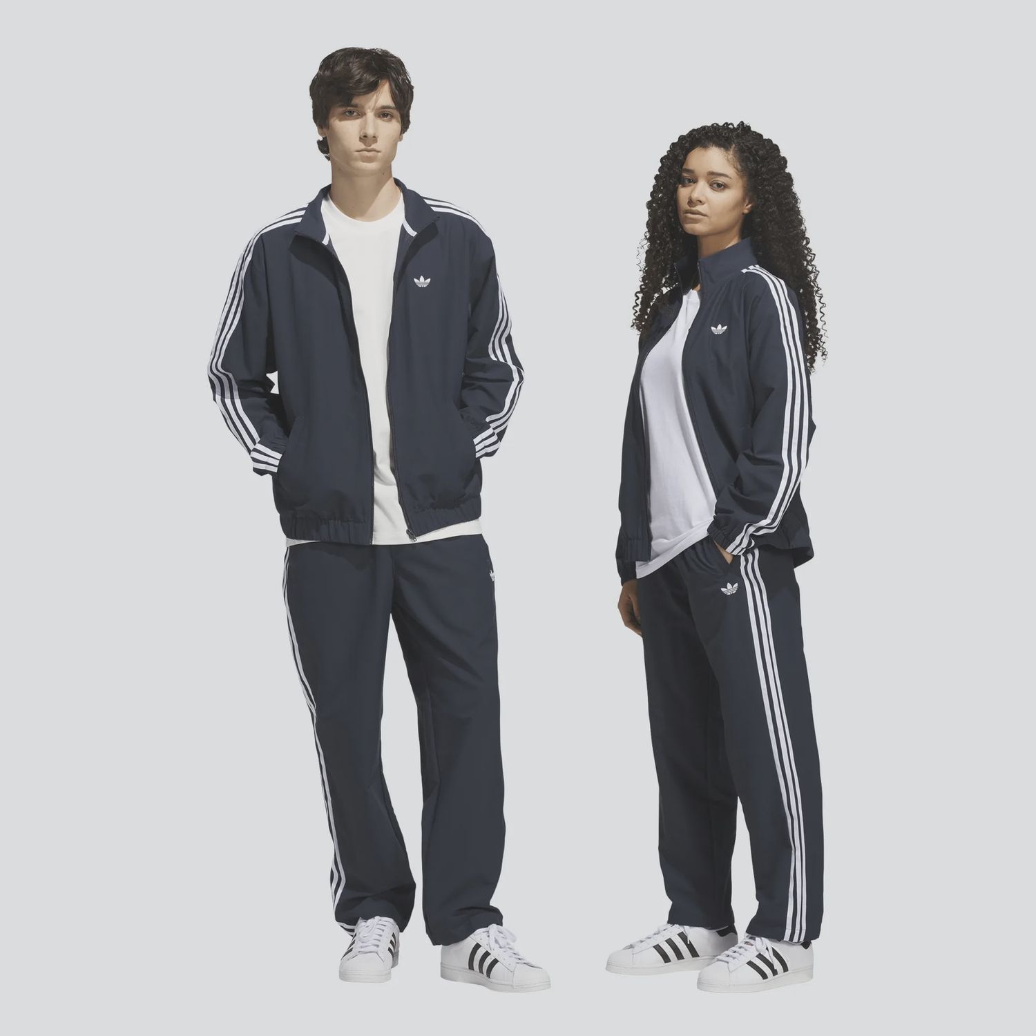 ADIDAS UNISEX SUPERFIRE TRACK PANT - AURORA INK/WHITE