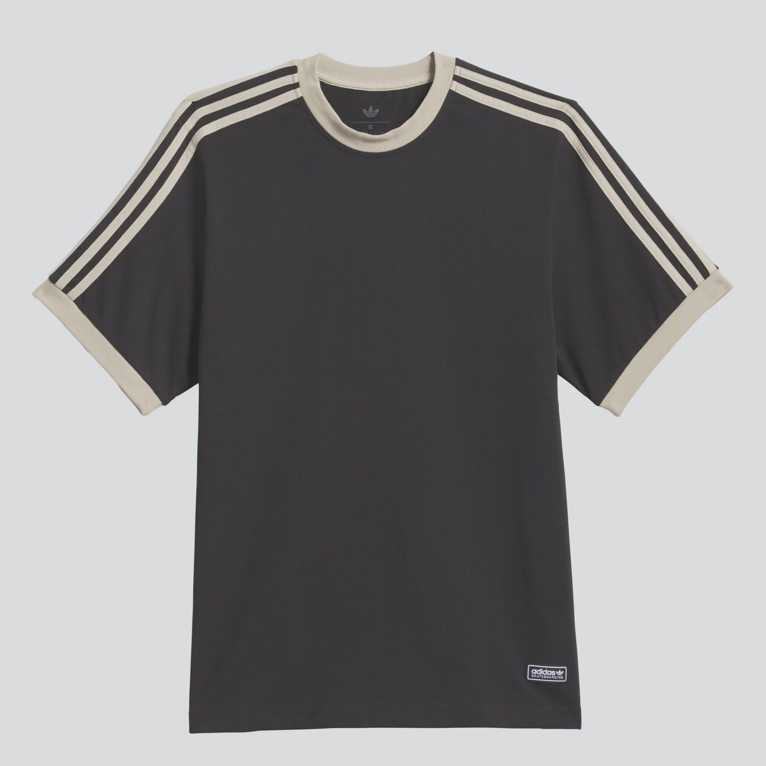 ADIDAS UNISEX FSBS RINGER SS TEE - BLACK/KHAKI THREE
