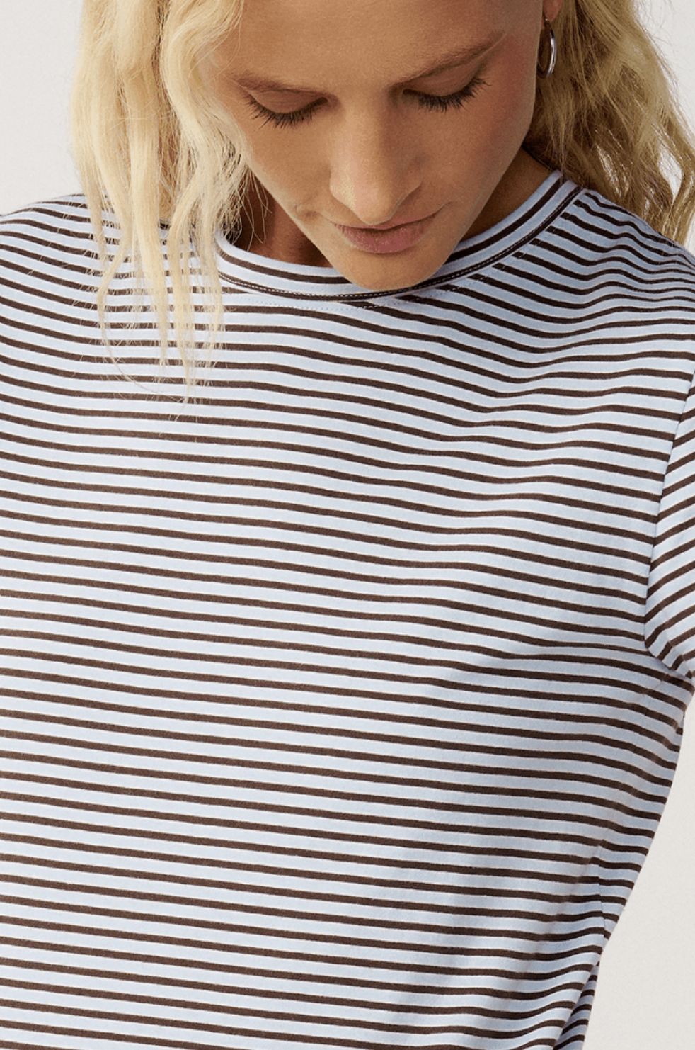 RIP CURL WOMENS SG YD STRIPE SS TEE - SKY BLUE