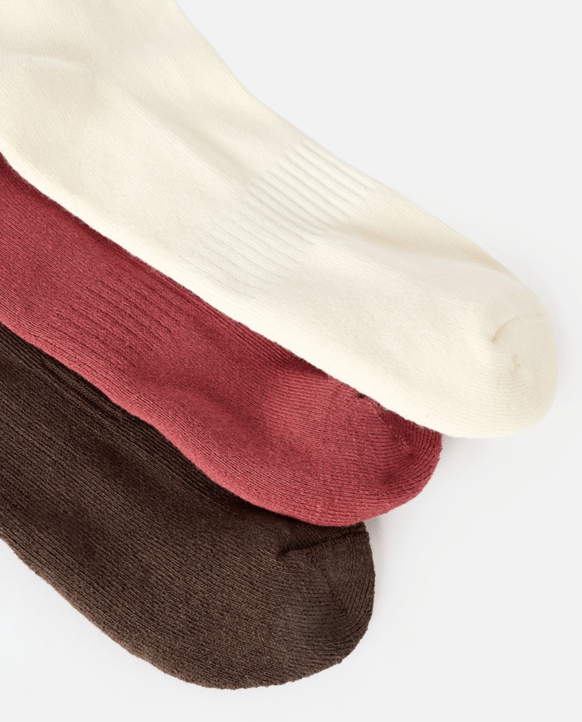 RIP CURL WOMENS ICONS OF SURF SOCK 3-PK - MAROON