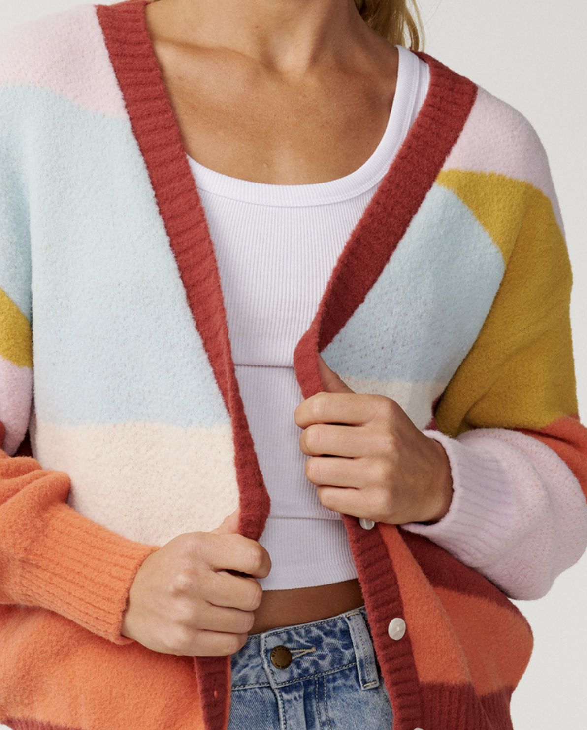 RIP CURL WOMENS SURF REVIVAL JACQUARD CARDI - MULTICO