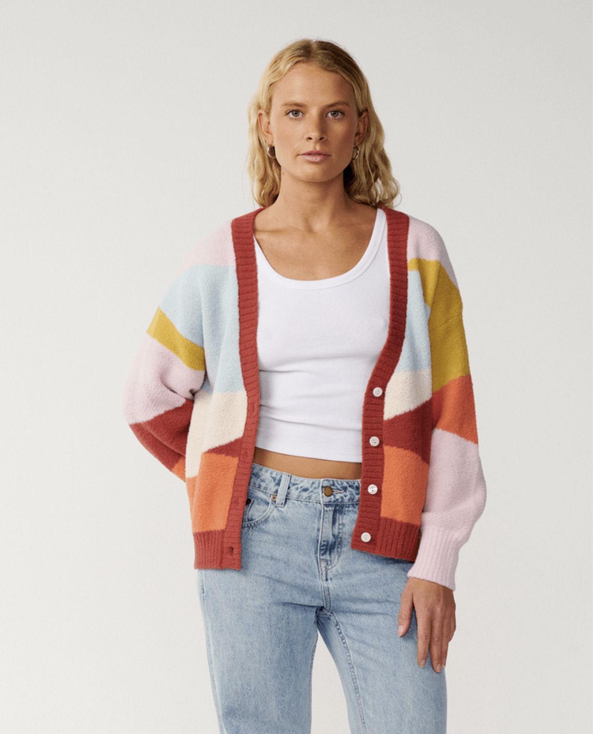 RIP CURL WOMENS SURF REVIVAL JACQUARD CARDI - MULTICO