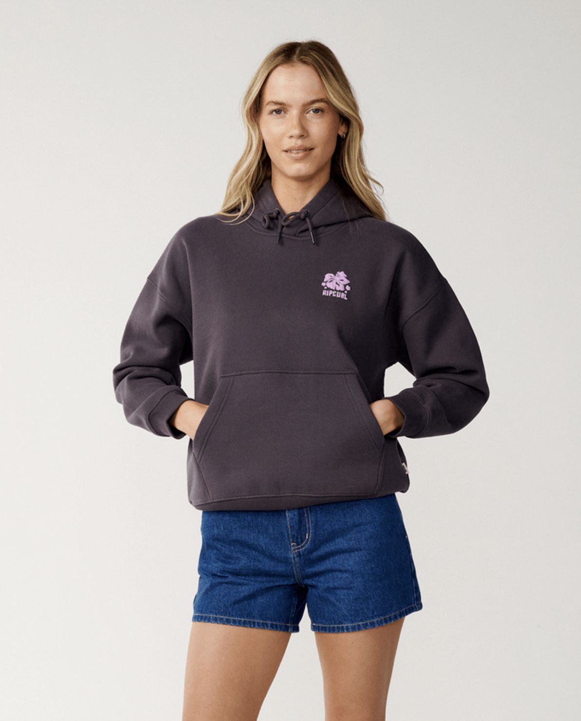 RIP CURL WOMENS SURF PUFF HERITAGE HOOD P/P - NINE IRON