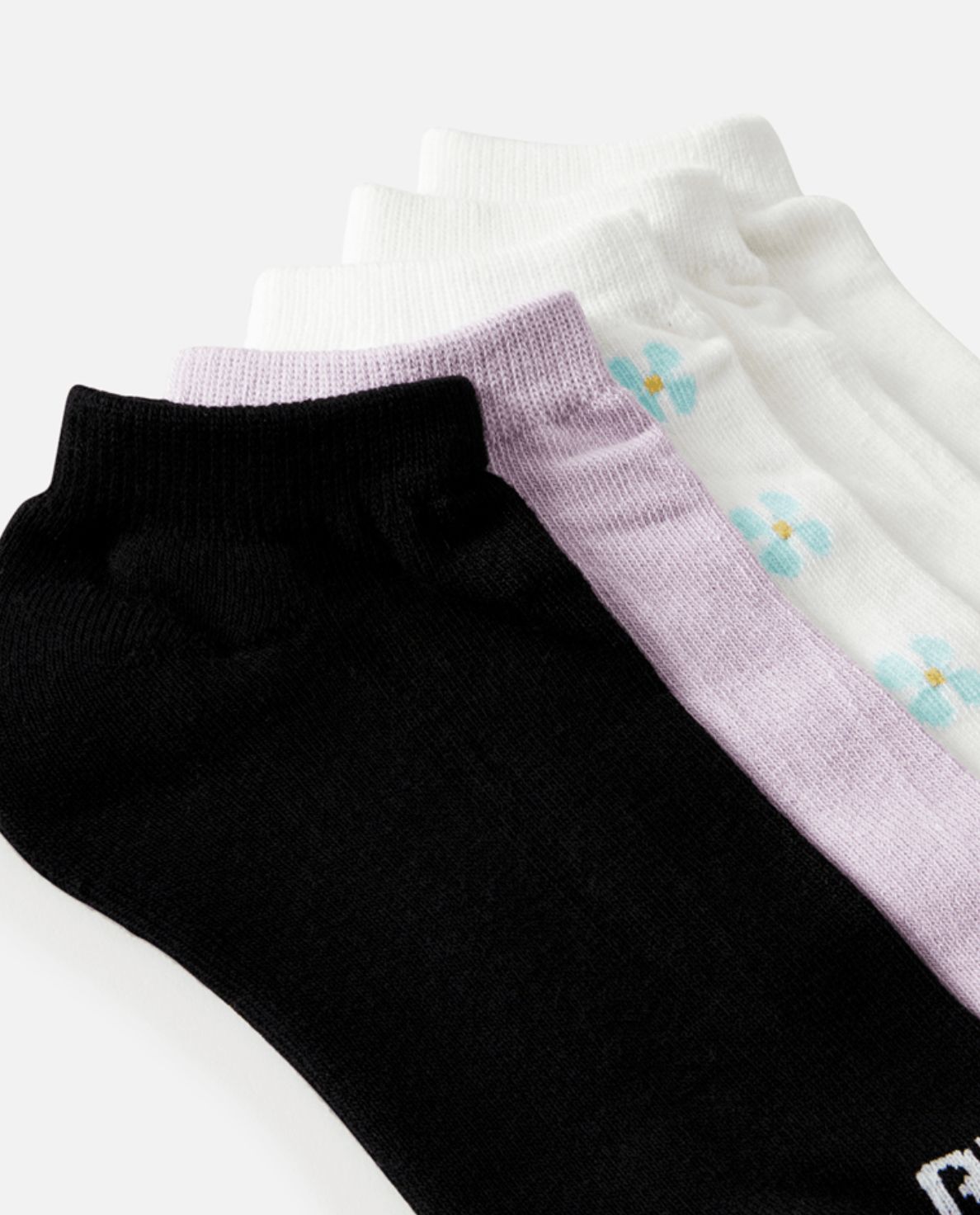RIP CURL WOMENS ANKLE SOCK 5-PK - MULTICO