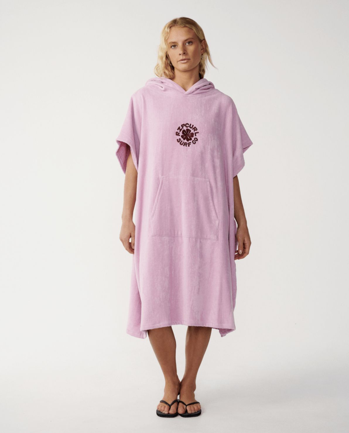 RIP CURL WOMENS ICON HOODED TOWEL - MAUVE