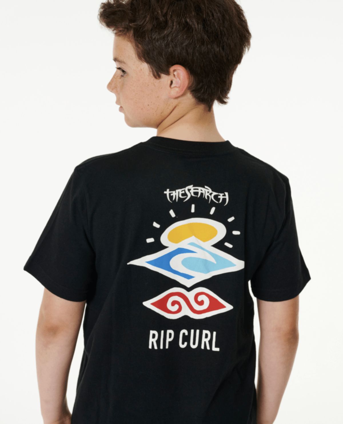 RIP CURL TEEN BOYS SEARCH ICON SS TEE - BLACK
