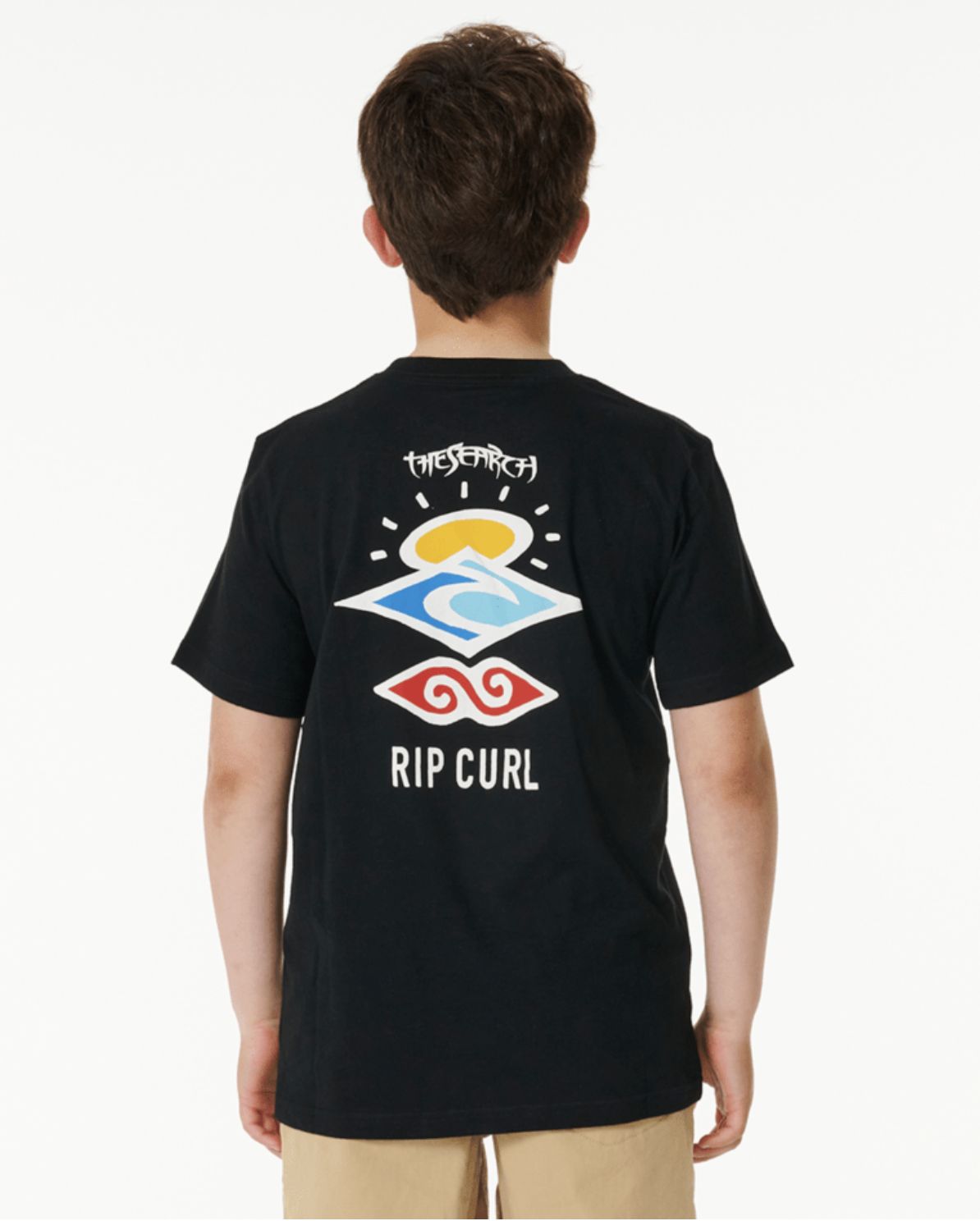 RIP CURL TEEN BOYS SEARCH ICON SS TEE - BLACK