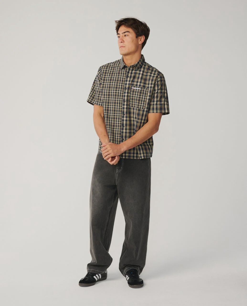 RIP CURL MENS ARCHIVE MIX UP S/S SHIRT - DARK NAVY