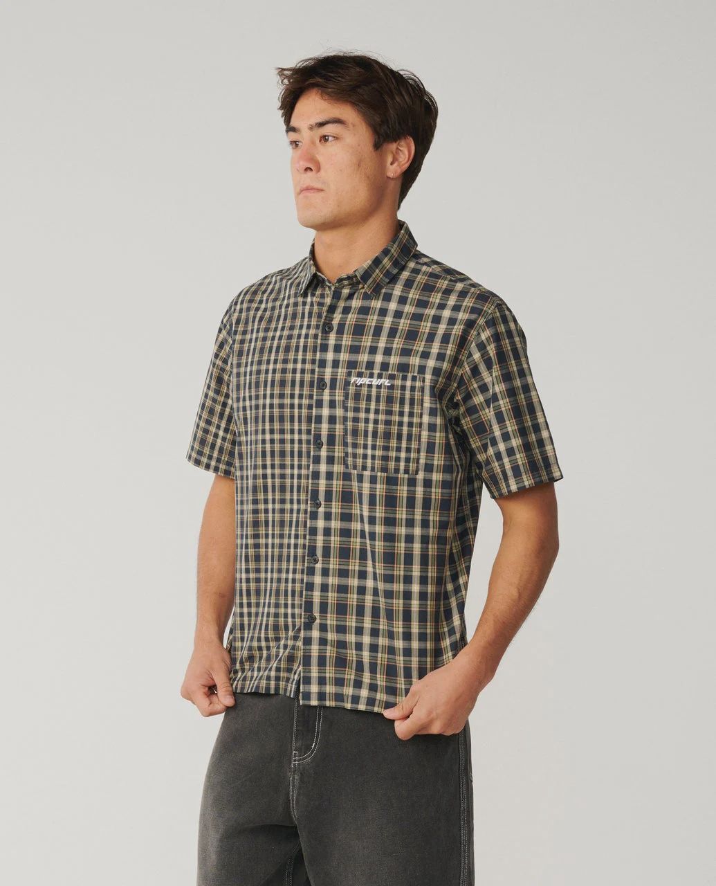 RIP CURL MENS ARCHIVE MIX UP S/S SHIRT - DARK NAVY