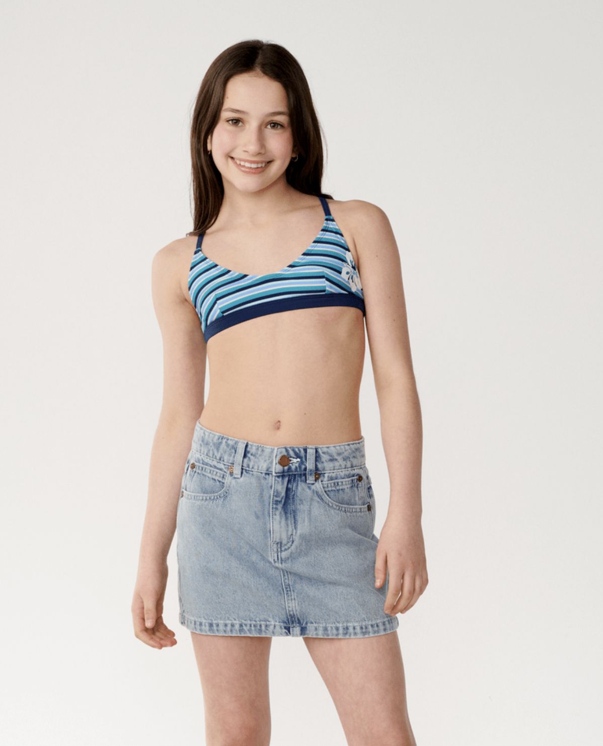 RIP CURL TEEN GIRLS AGGIE HIPSTER - VINTAGE BLUE