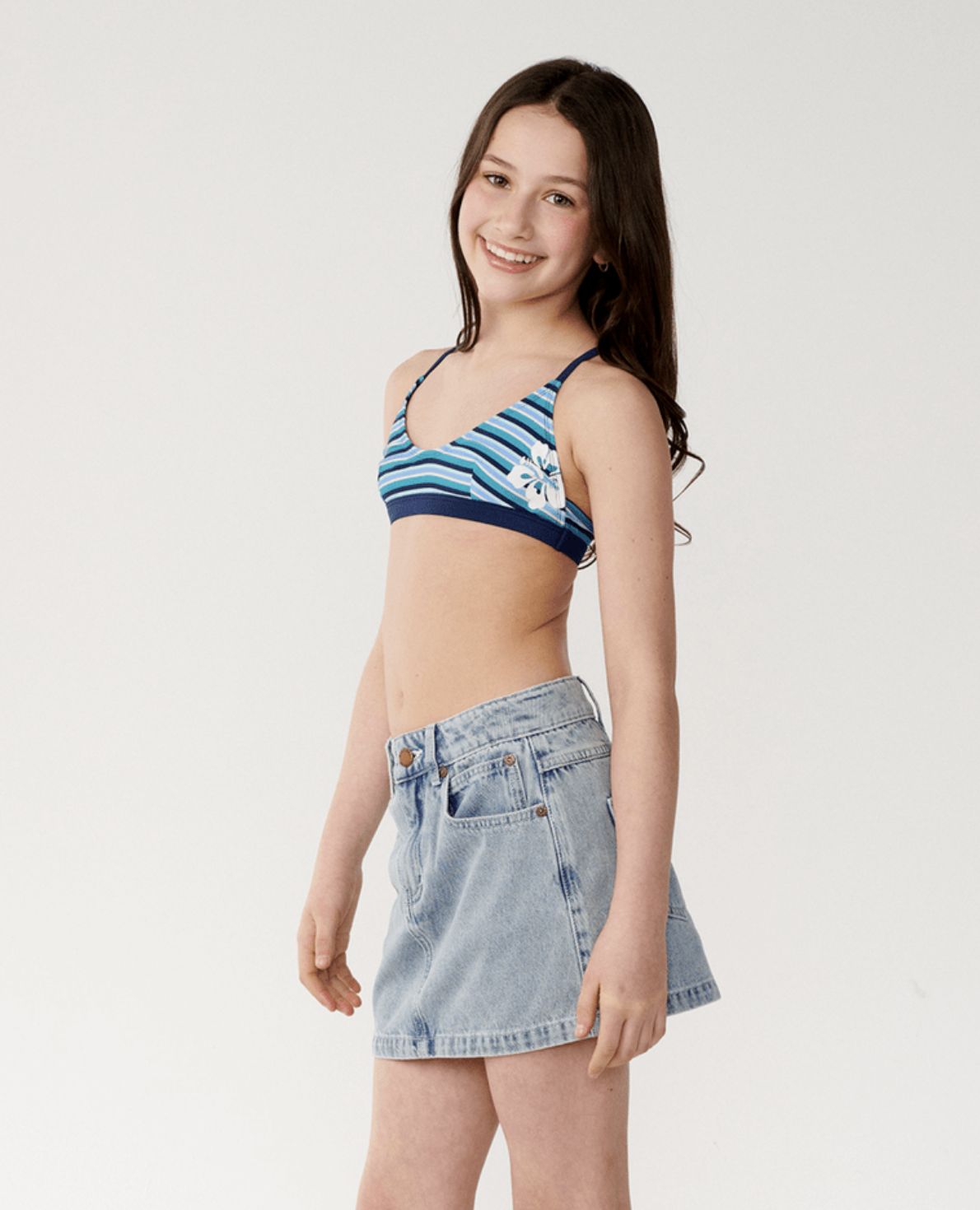 RIP CURL TEEN GIRLS AGGIE HIPSTER - VINTAGE BLUE