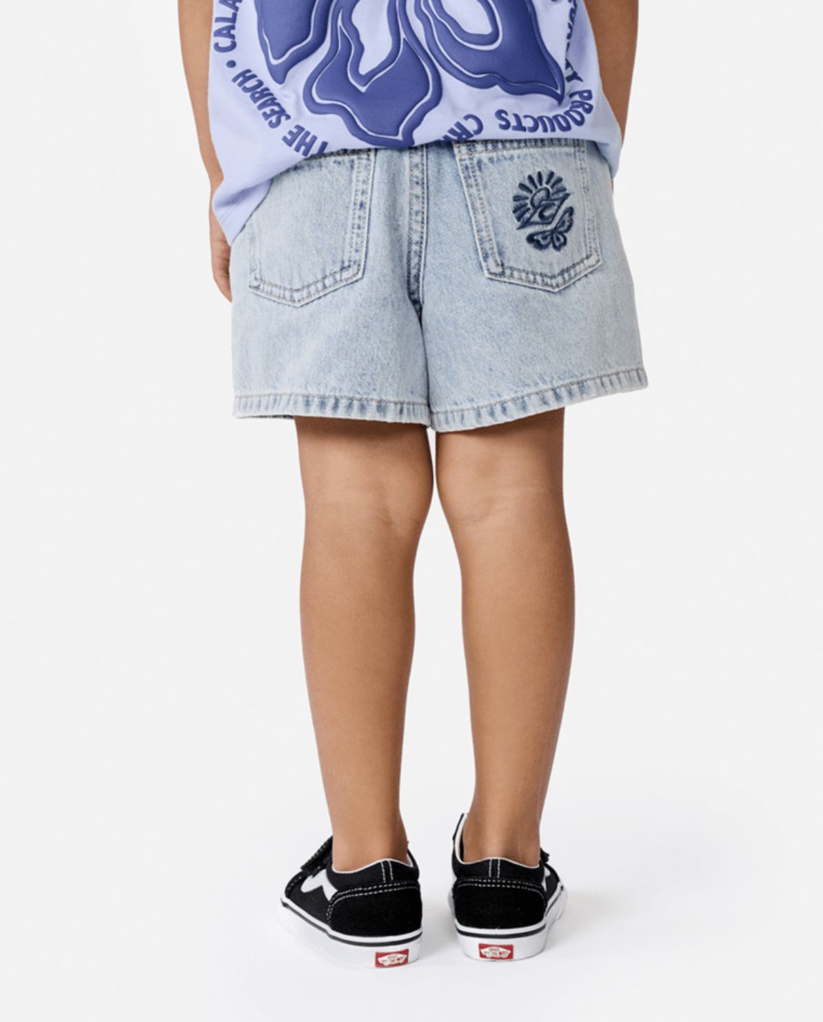 RIP CURL TODDLER GIRLS TABBY DENIM SHORT - VINTAGE BLUE