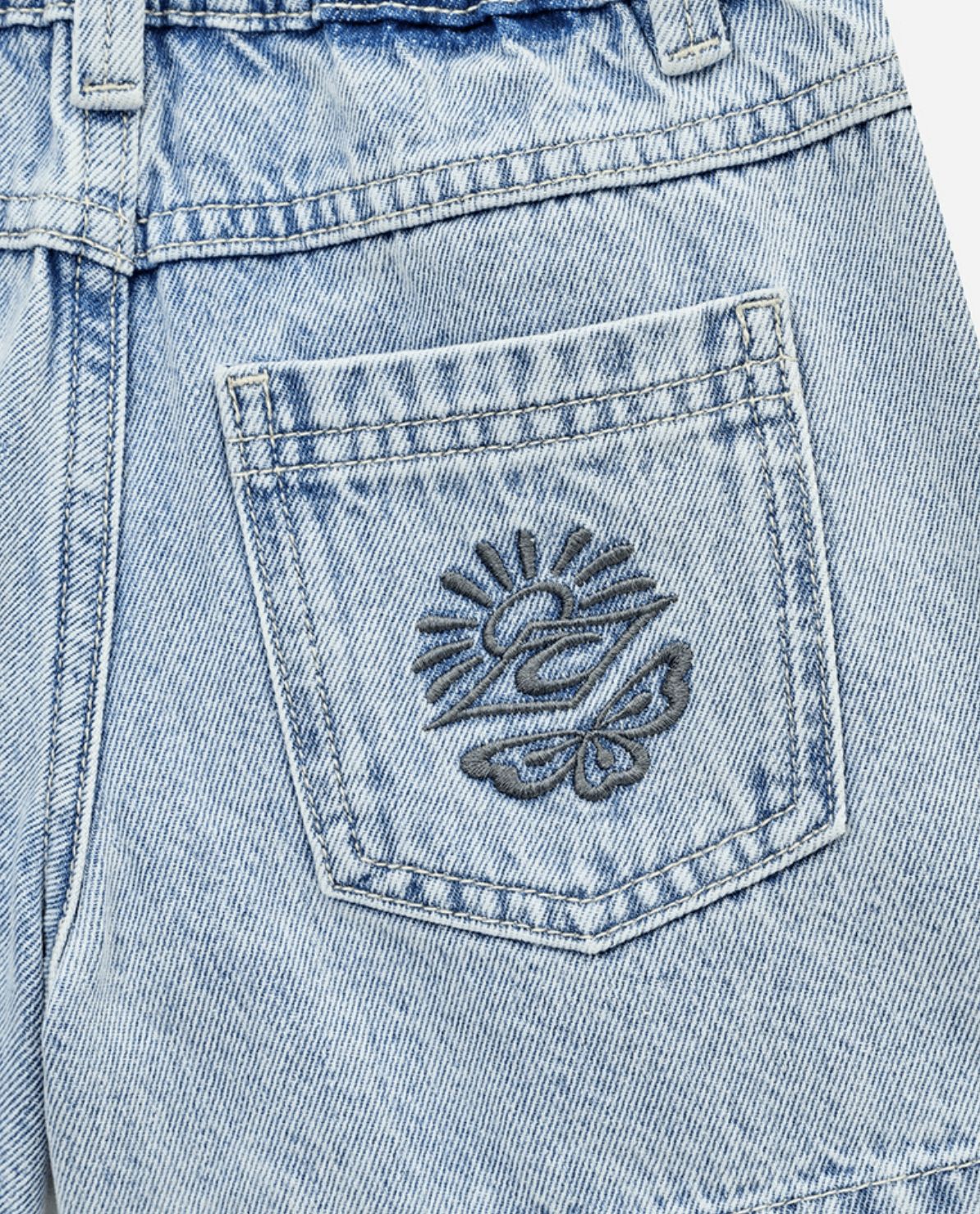 RIP CURL TODDLER GIRLS TABBY DENIM SHORT - VINTAGE BLUE