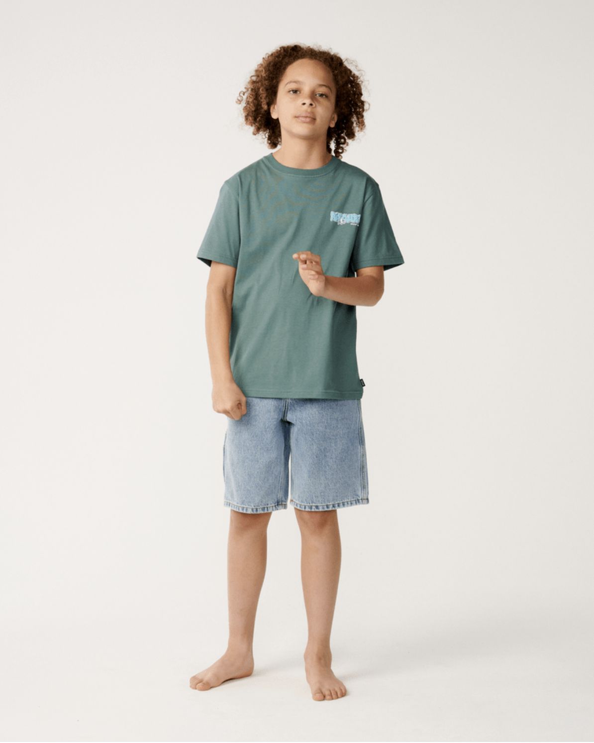 RIP CURL TEEN BOYS SURF SHACK SS TEE - MUTED GREEN