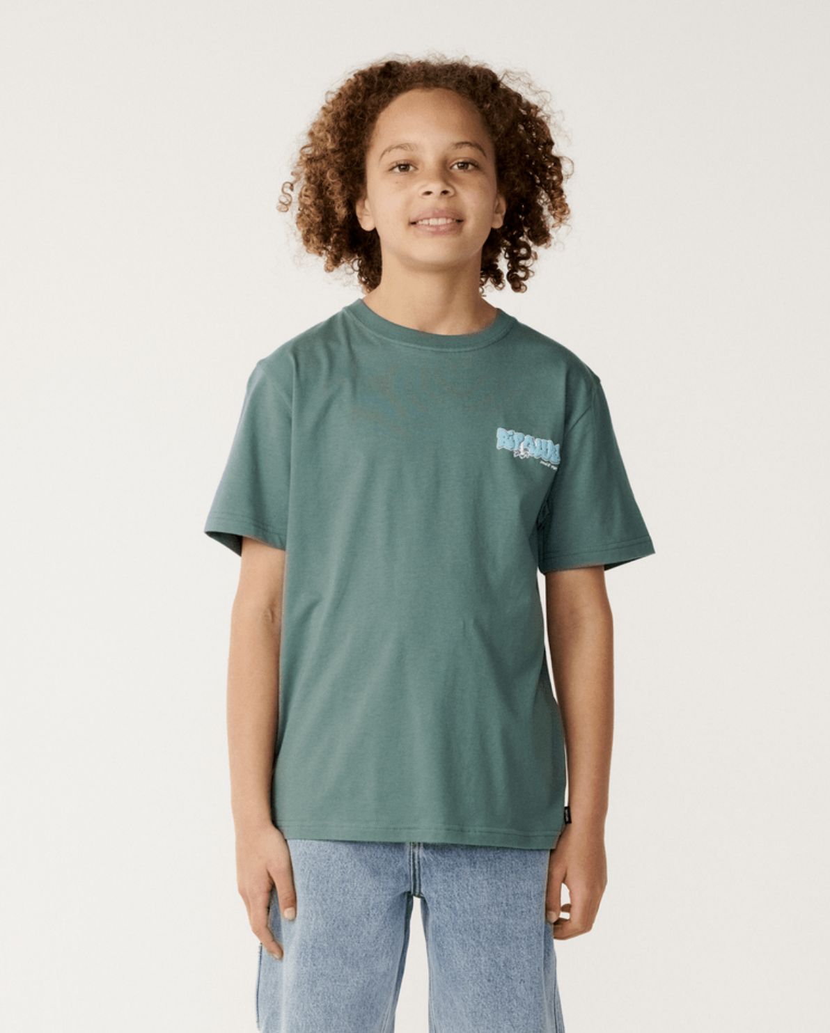 RIP CURL TEEN BOYS SURF SHACK SS TEE - MUTED GREEN