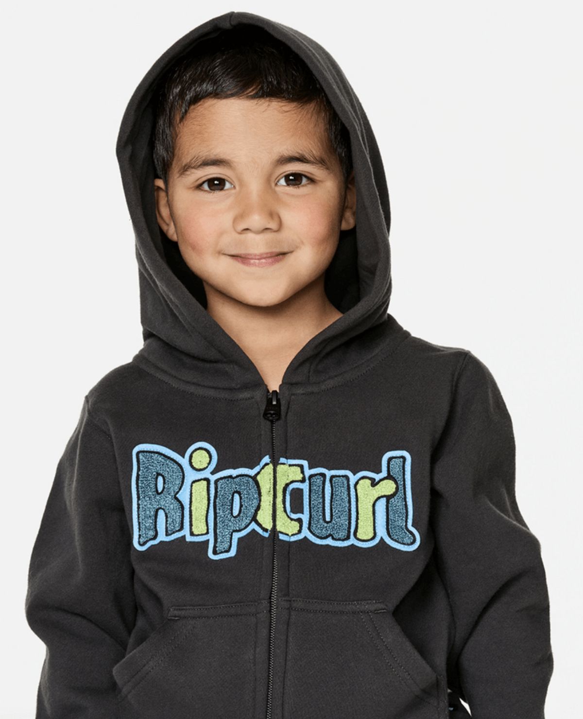 RIP CURL TODDLER BOYS PADDLE OUT Z/T FLEECE - WASHED BLACK