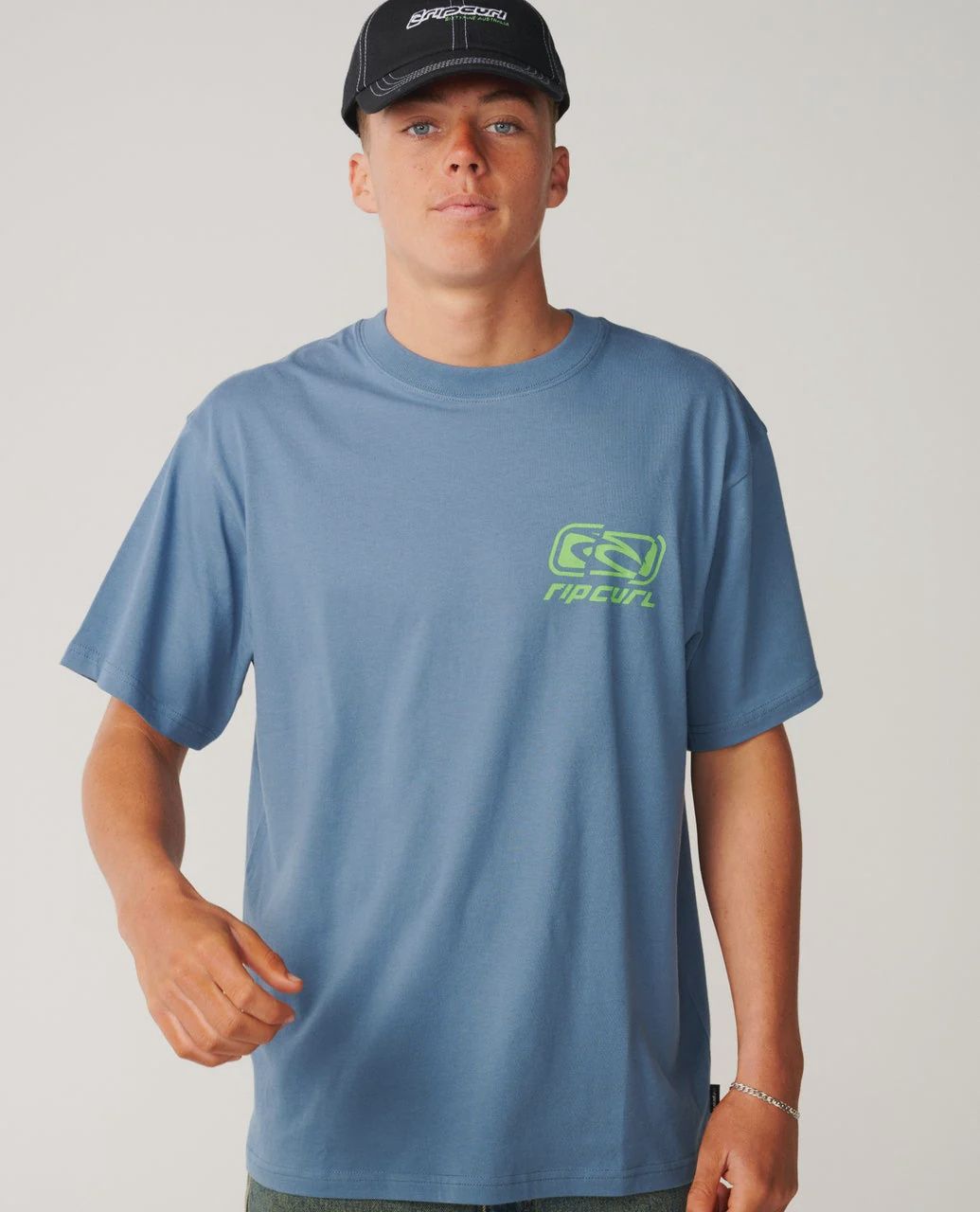 RIP CURL MENS ARCHIVE RIPPED SS TEE - BLUEFIN