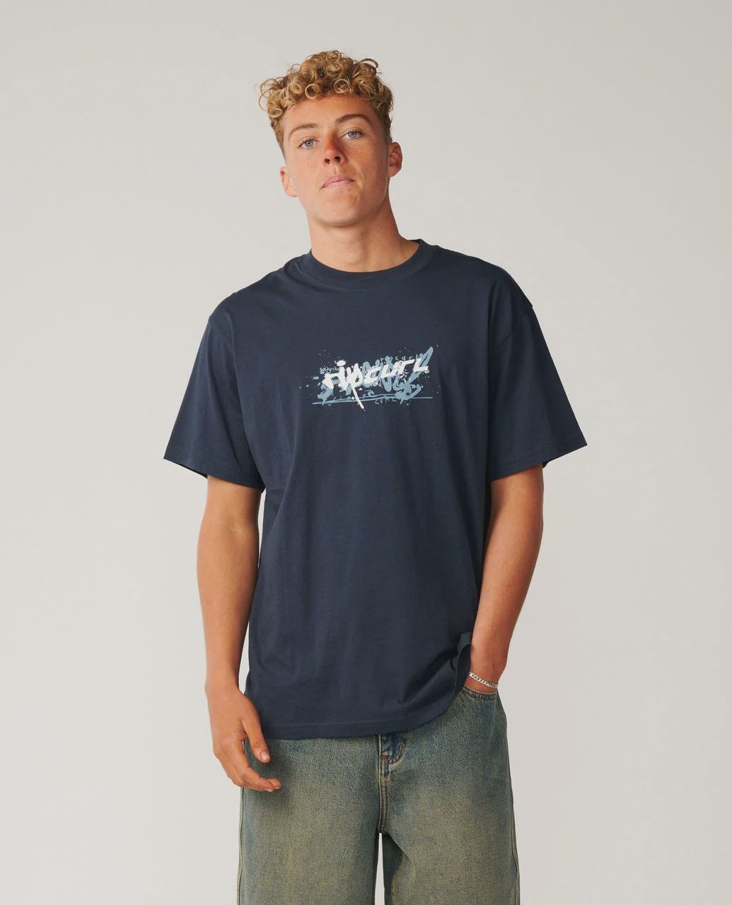 RIP CURL MENS ARCHIVE MASHUP SS TEE - DARK NAVY