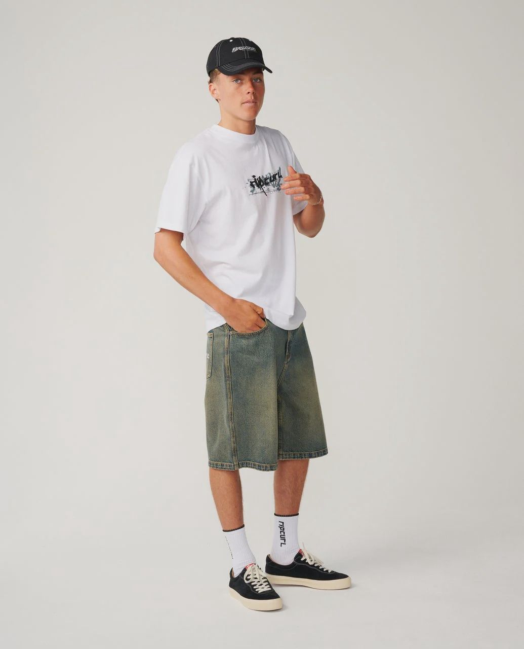 RIP CURL MENS ARCHIVE MASHUP SS TEE - WHITE