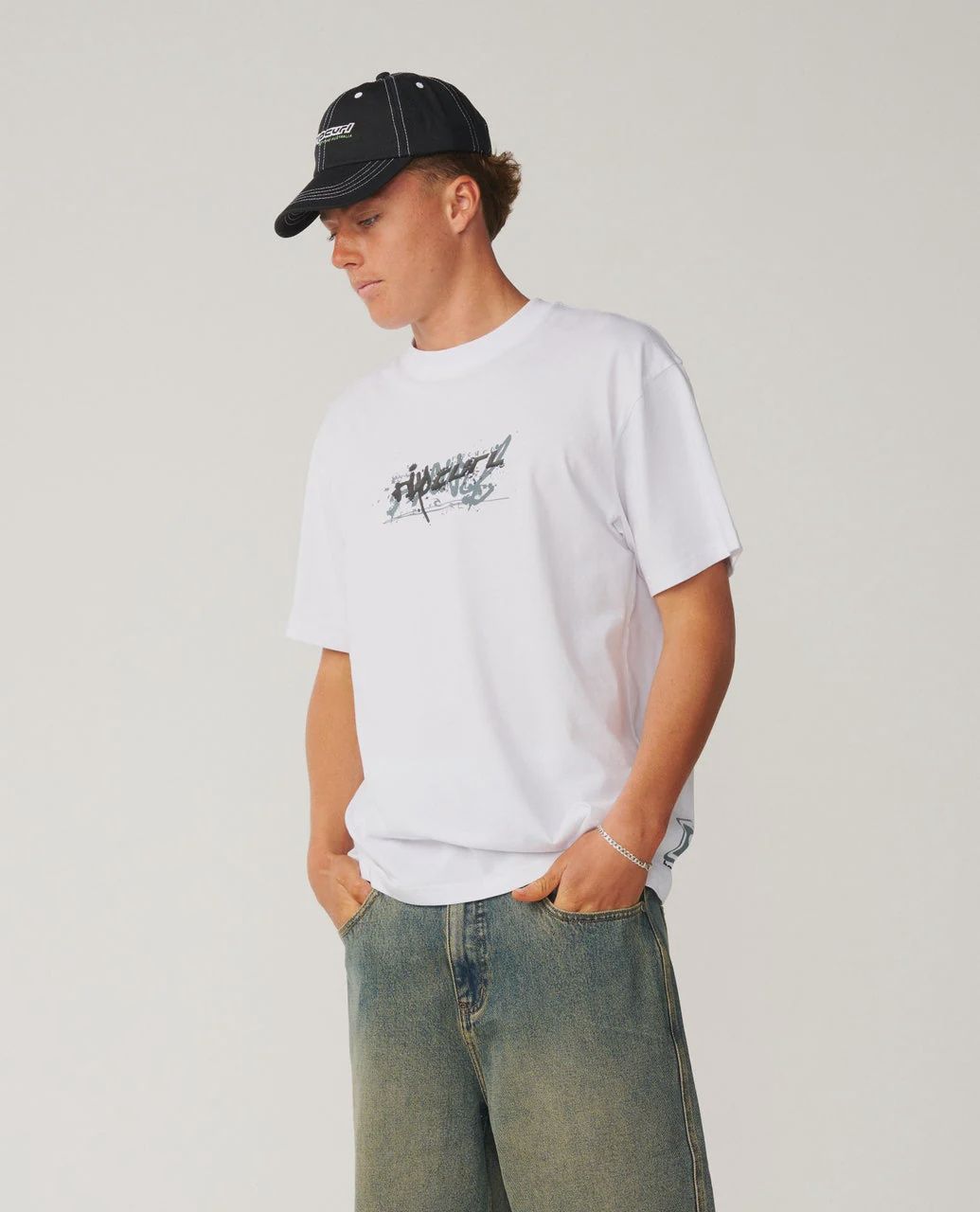 RIP CURL MENS ARCHIVE MASHUP SS TEE - WHITE