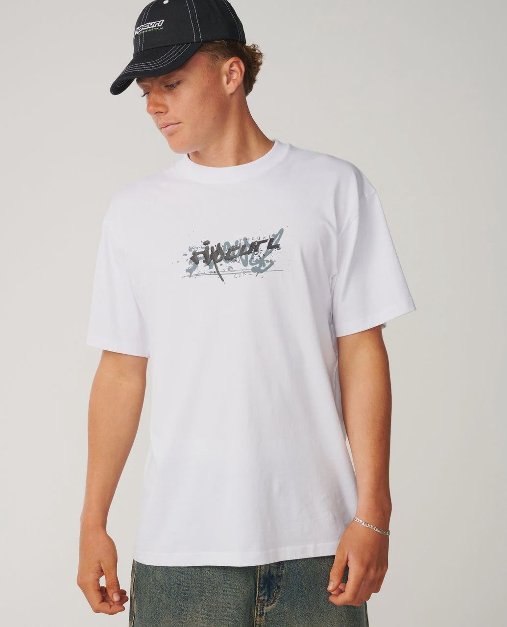 RIP CURL MENS ARCHIVE MASHUP SS TEE - WHITE