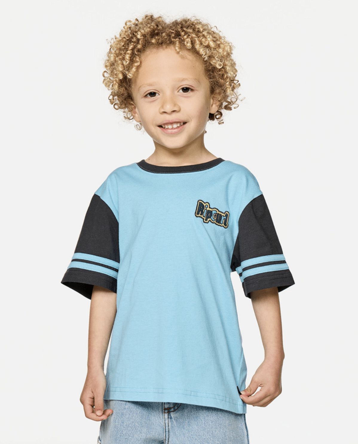 RIP CURL TODDLER BOYS PADDLE OUT LOGO SS TEE - WAVE POOL