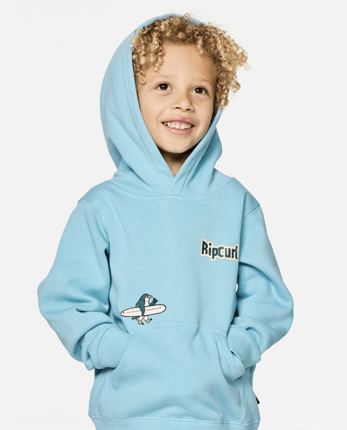 RIP CURL TODDLER BOYS PADDLE OUT ART HOOD - WAVE POOL