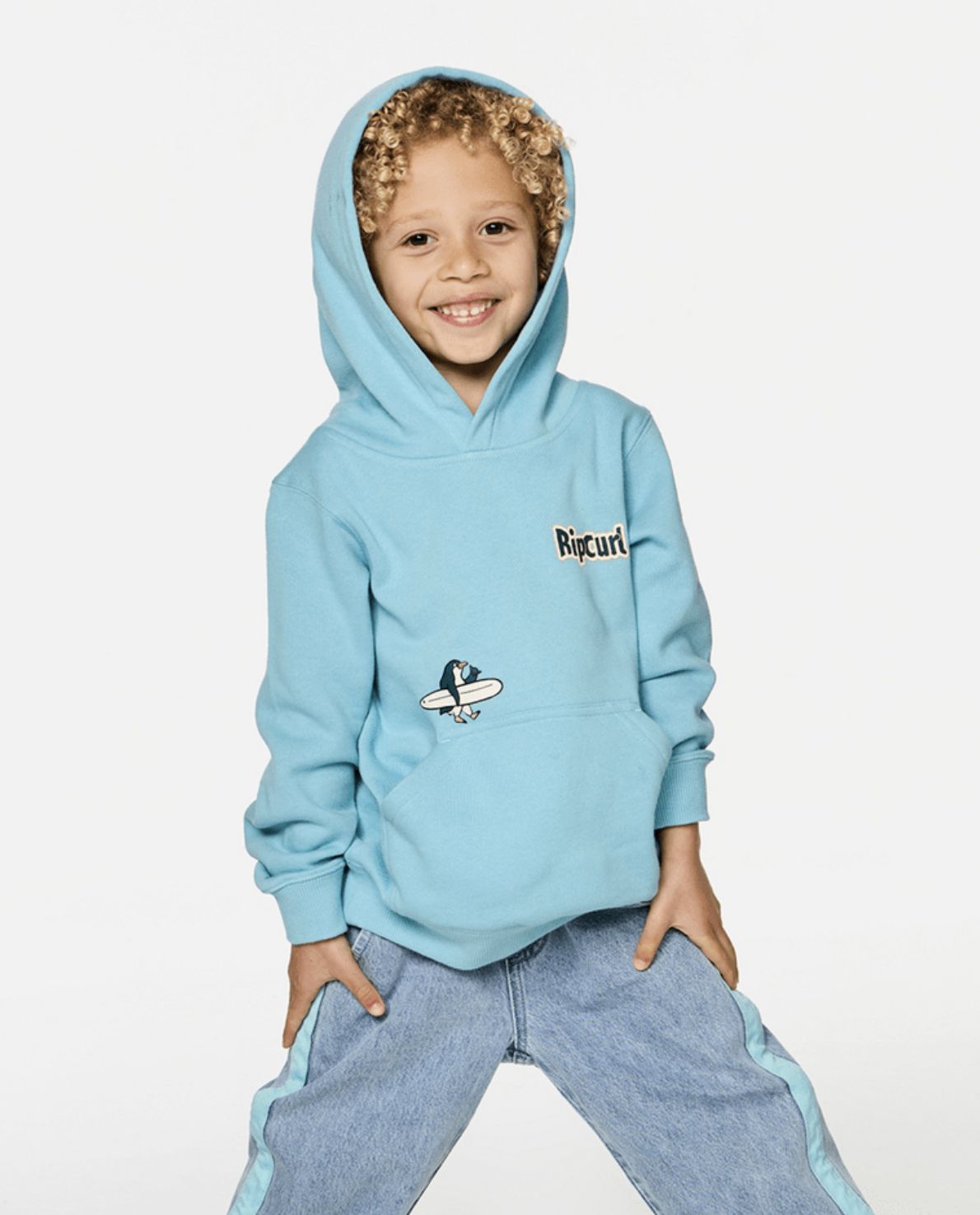 RIP CURL TODDLER BOYS PADDLE OUT ART HOOD - WAVE POOL