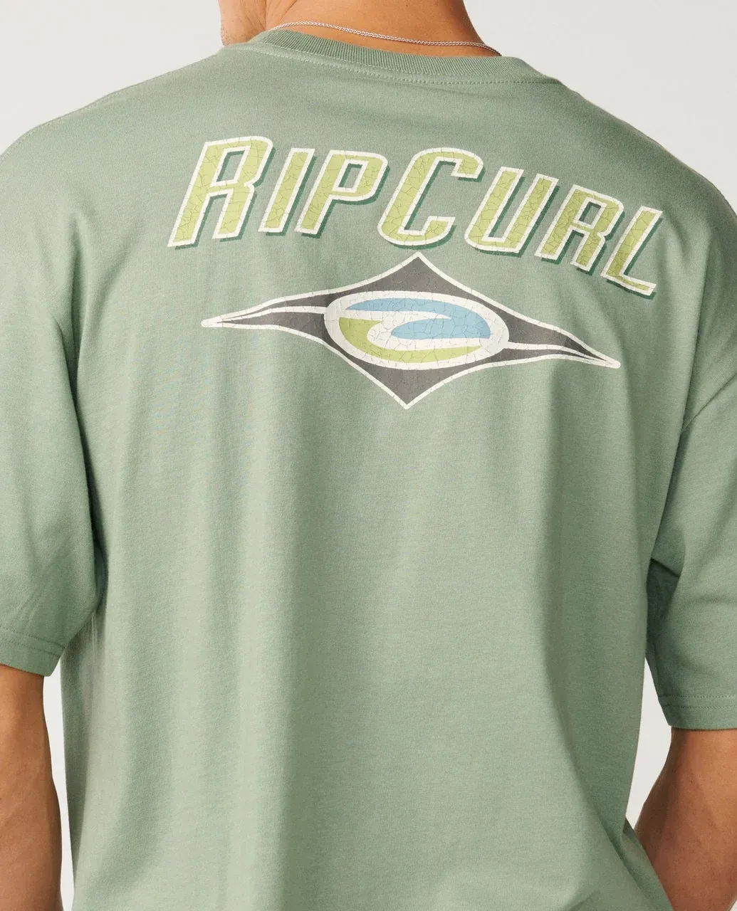 RIP CURL MENS HERITAGE ICON SS TEE - SAGE