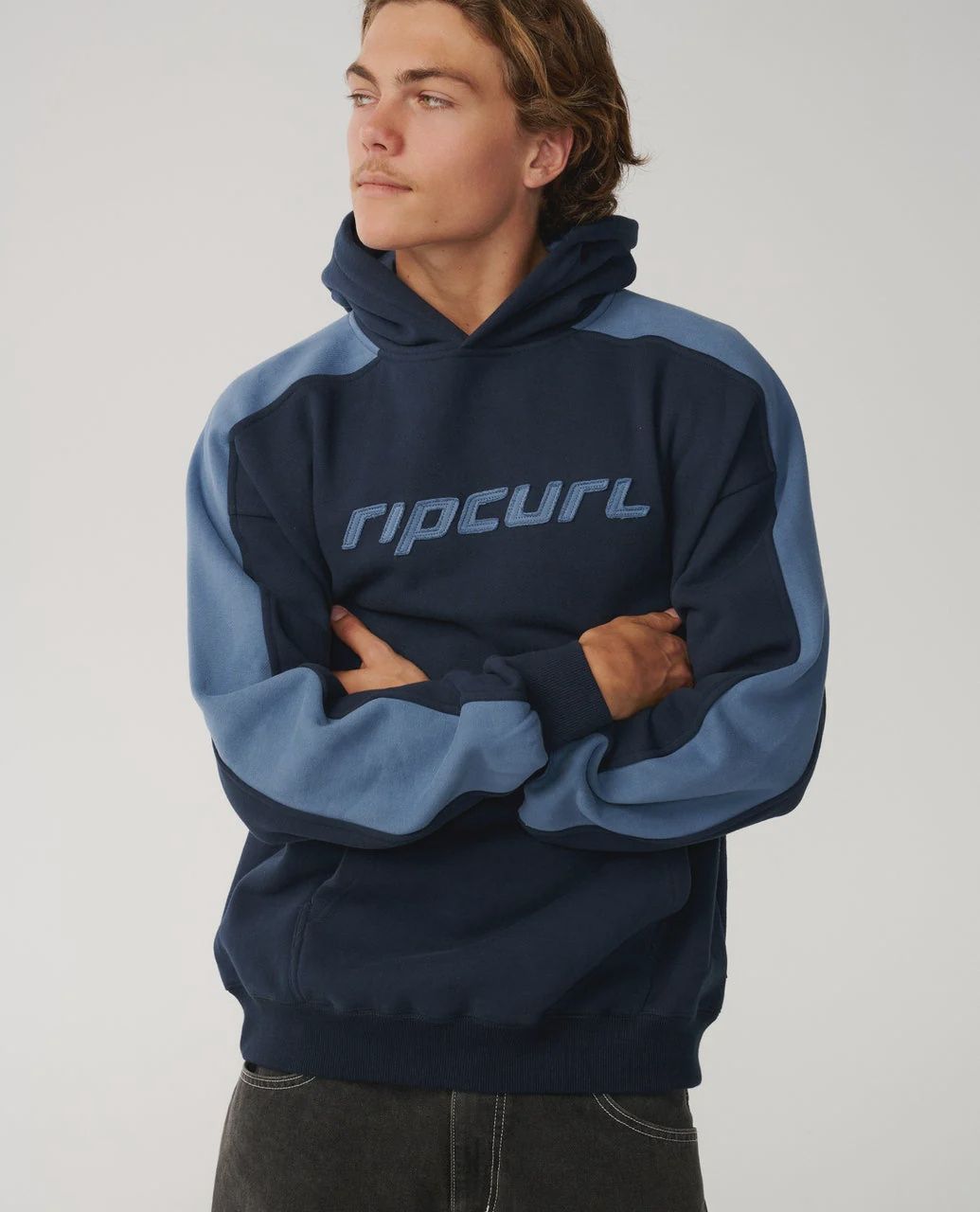 RIP CURL MENS ARCHIVE PANEL HOOD - DARK NAVY