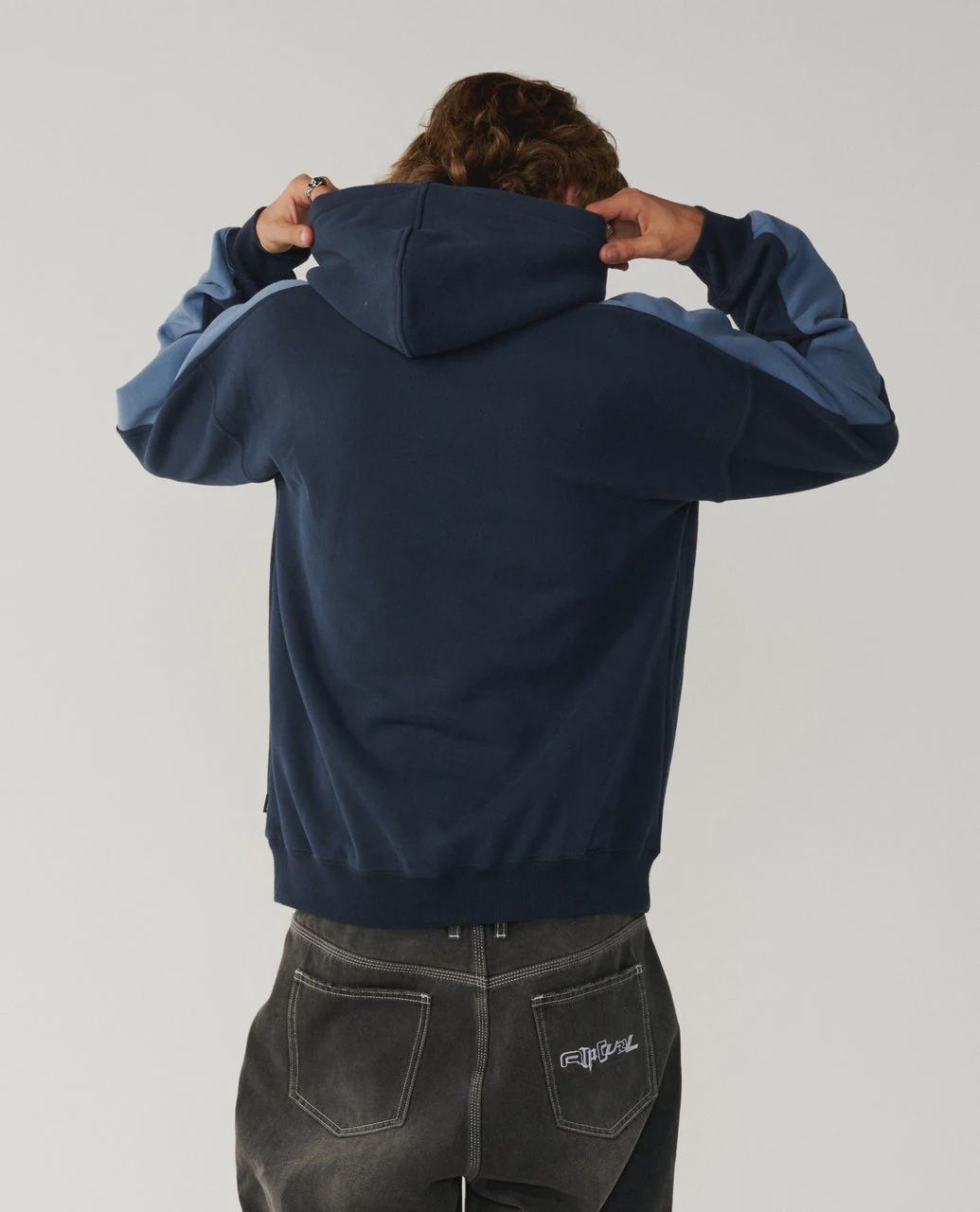 RIP CURL MENS ARCHIVE PANEL HOOD - DARK NAVY
