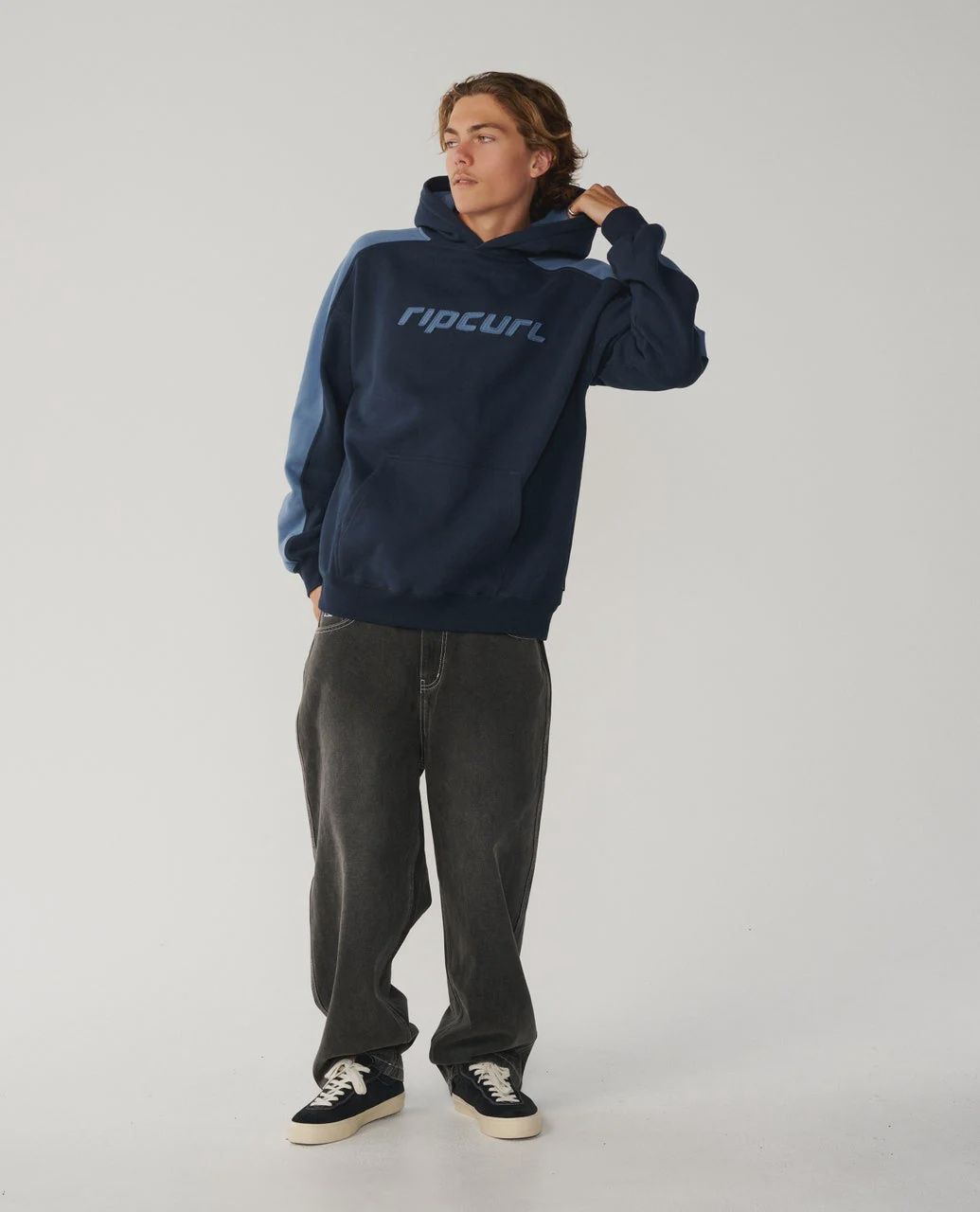 RIP CURL MENS ARCHIVE PANEL HOOD - DARK NAVY