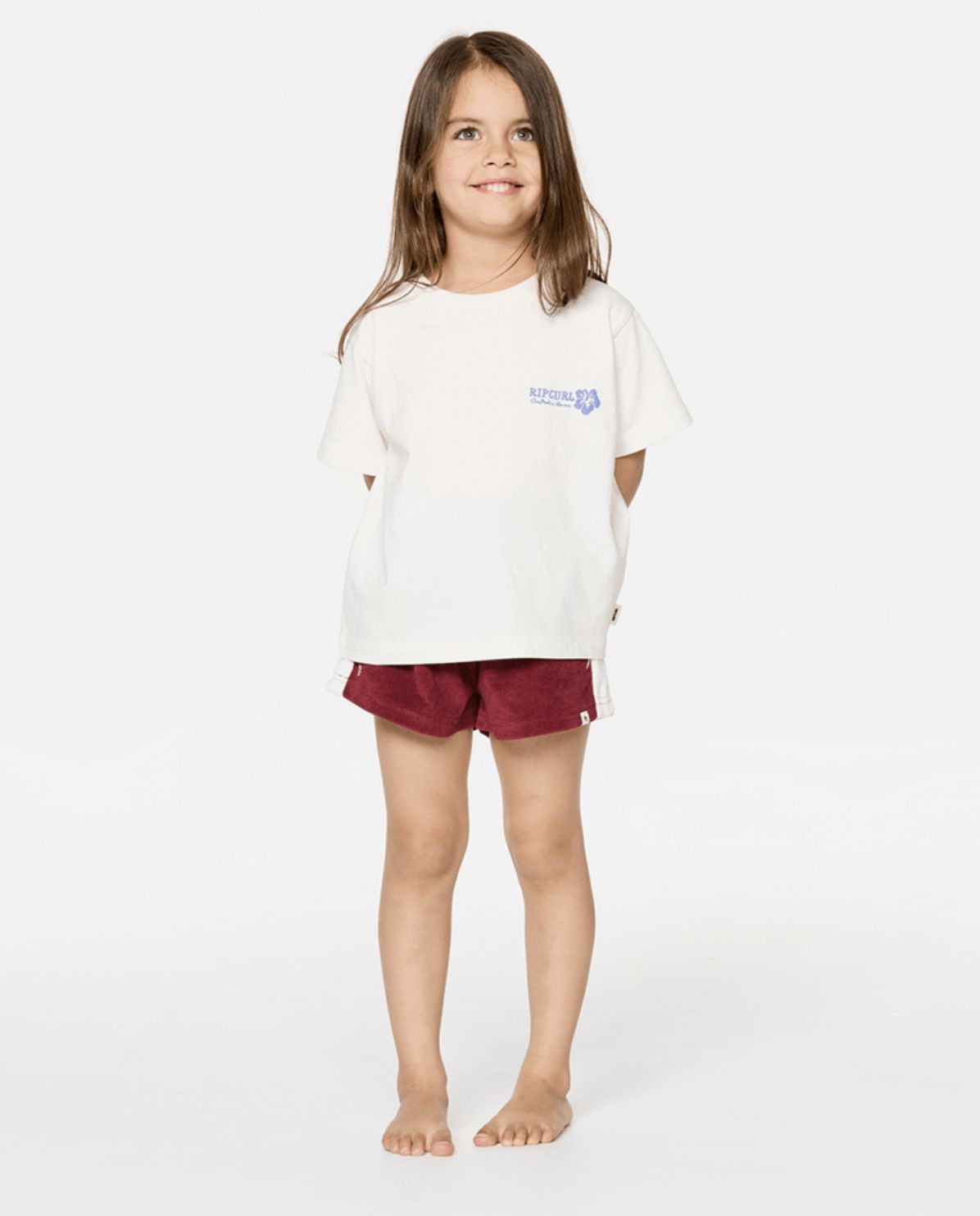 RIP CURL TODDLER GIRLS SURF PUFF STANDARD SS TEE - BONE/BLUE