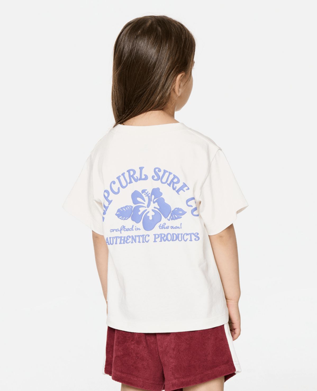 RIP CURL TODDLER GIRLS SURF PUFF STANDARD SS TEE - BONE/BLUE