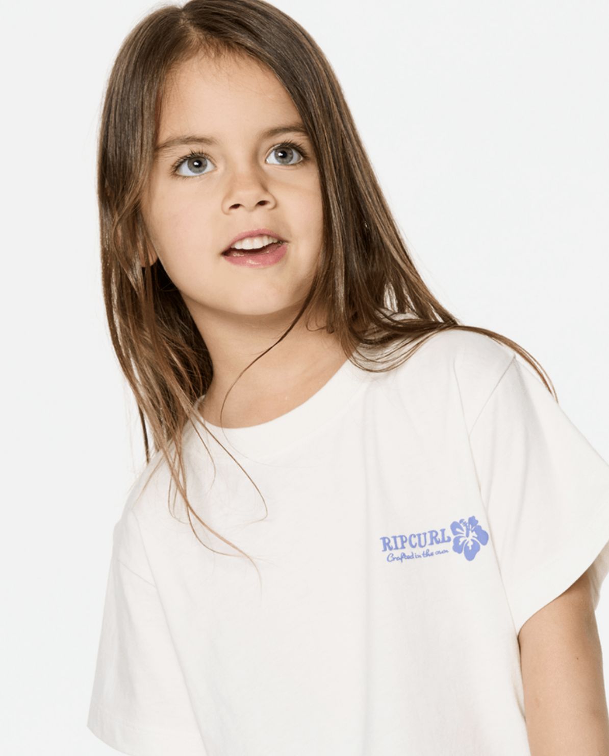 RIP CURL TODDLER GIRLS SURF PUFF STANDARD SS TEE - BONE/BLUE