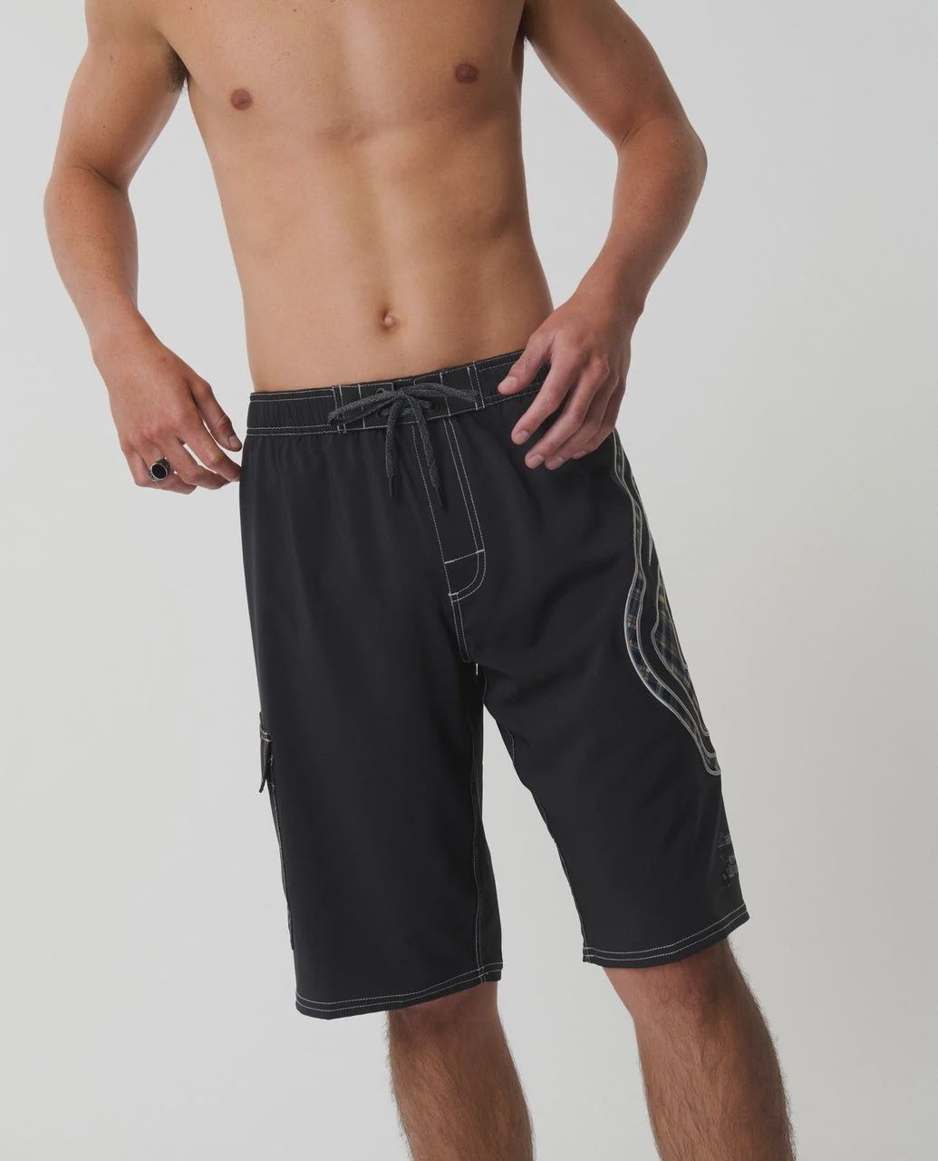 RIP CURL MENS ARCHIVE BLASTED 22" VOLLEY - BLACK