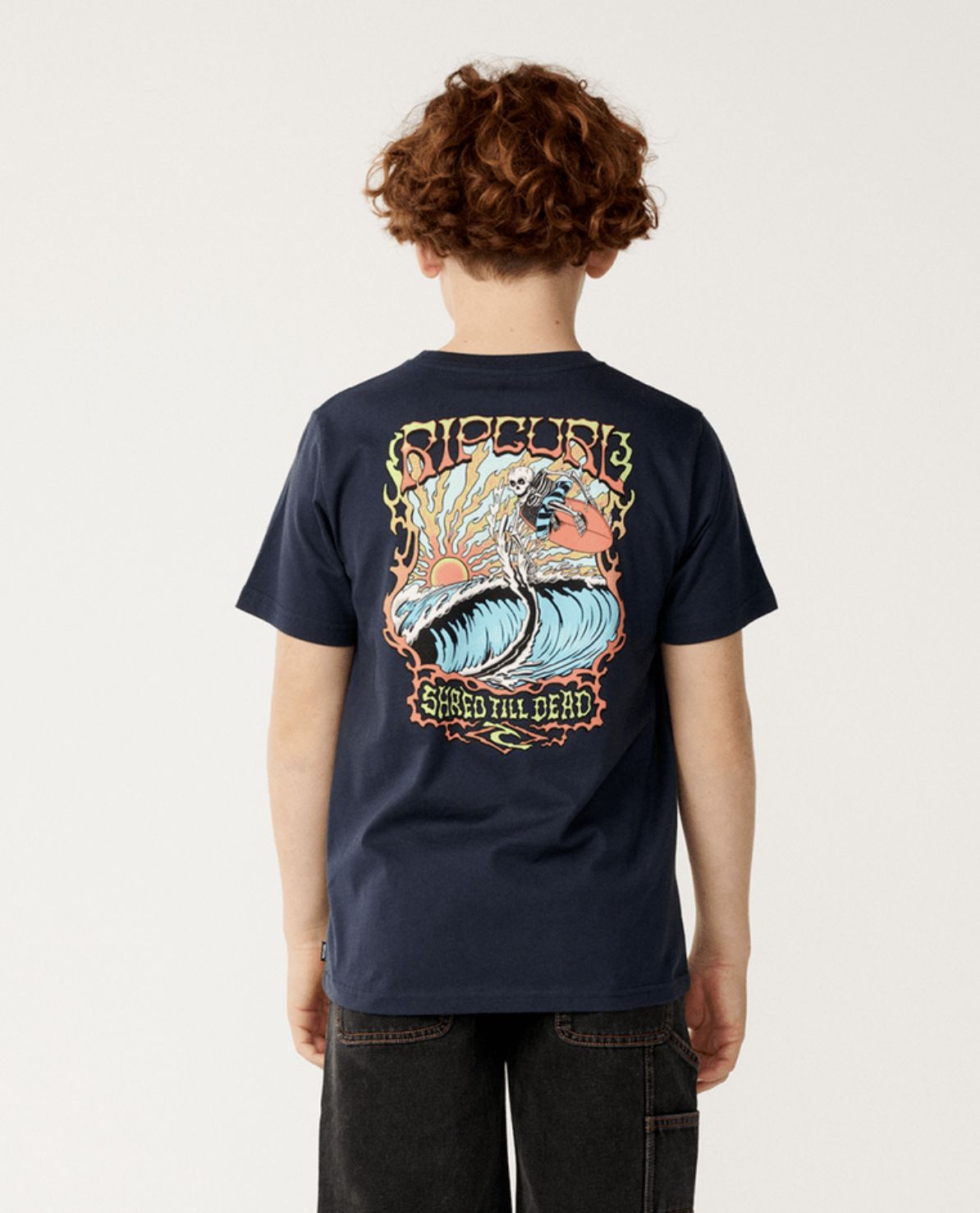 RIP CURL TEEN BOYS AIR SHRED SS TEE - DARK NAVY