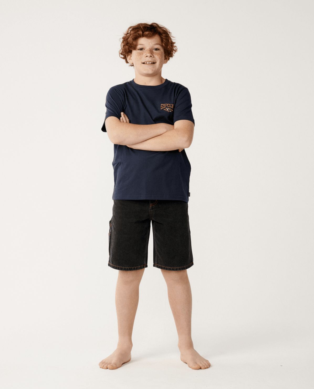 RIP CURL TEEN BOYS AIR SHRED SS TEE - DARK NAVY