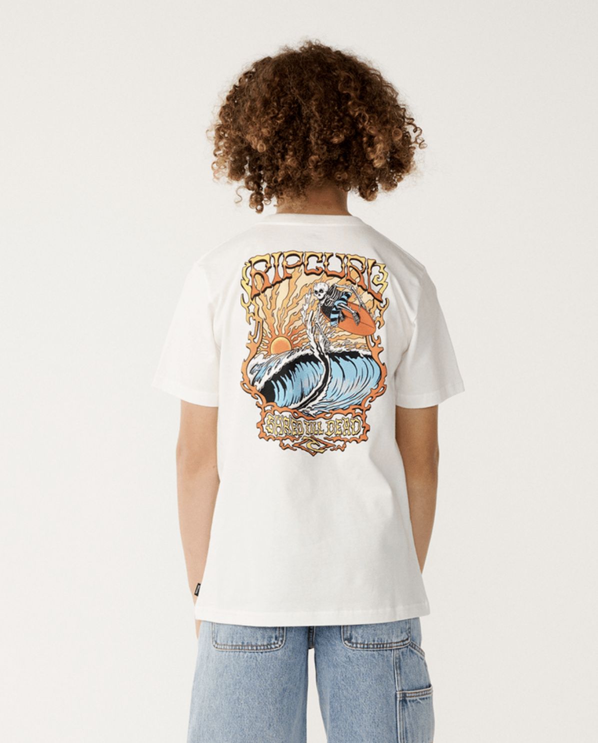 RIP CURL TEEN BOYS AIR SHRED SS TEE - BONE