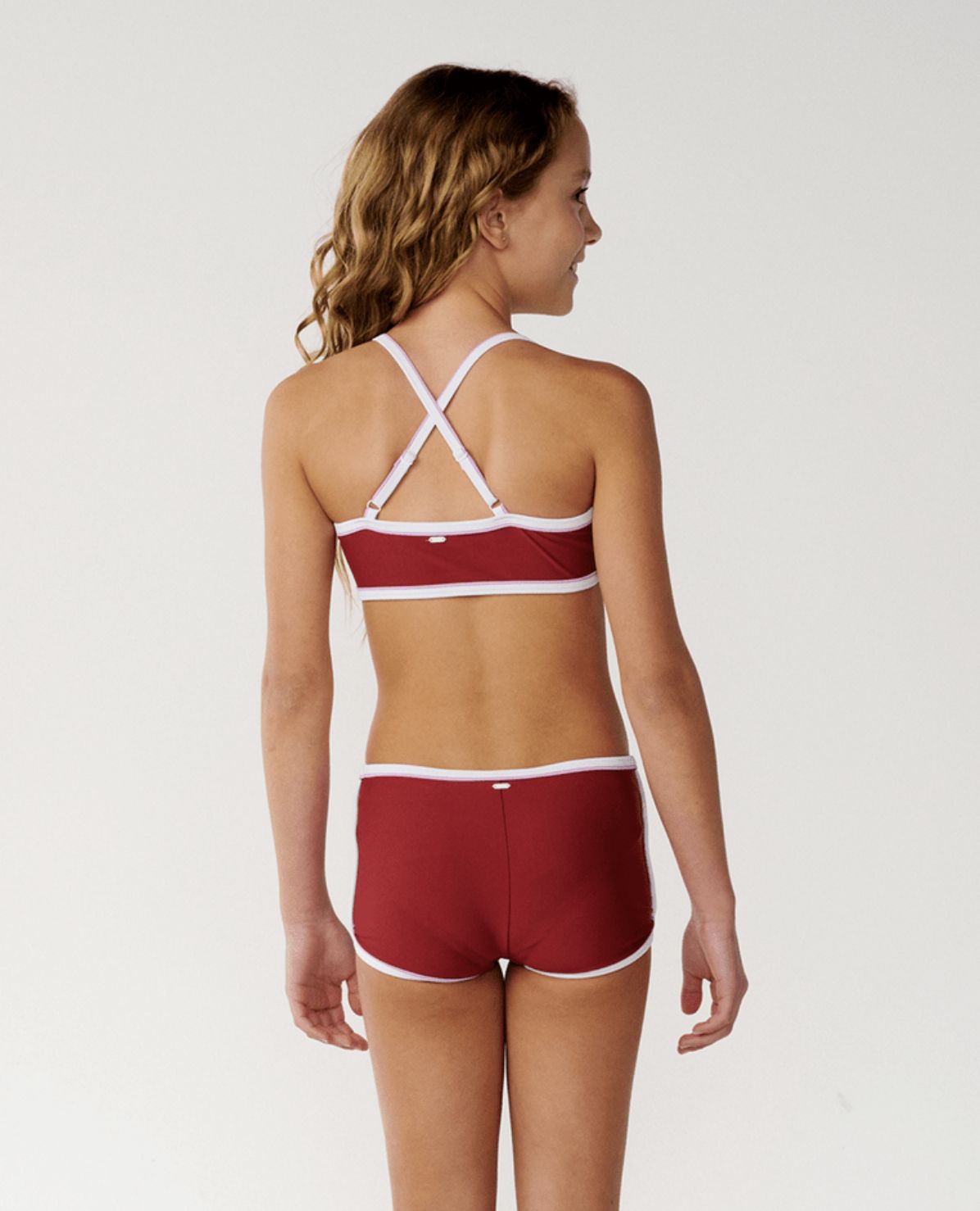 RIP CURL TEEN GIRLS RETRO PIPE BIKINI - PLUM