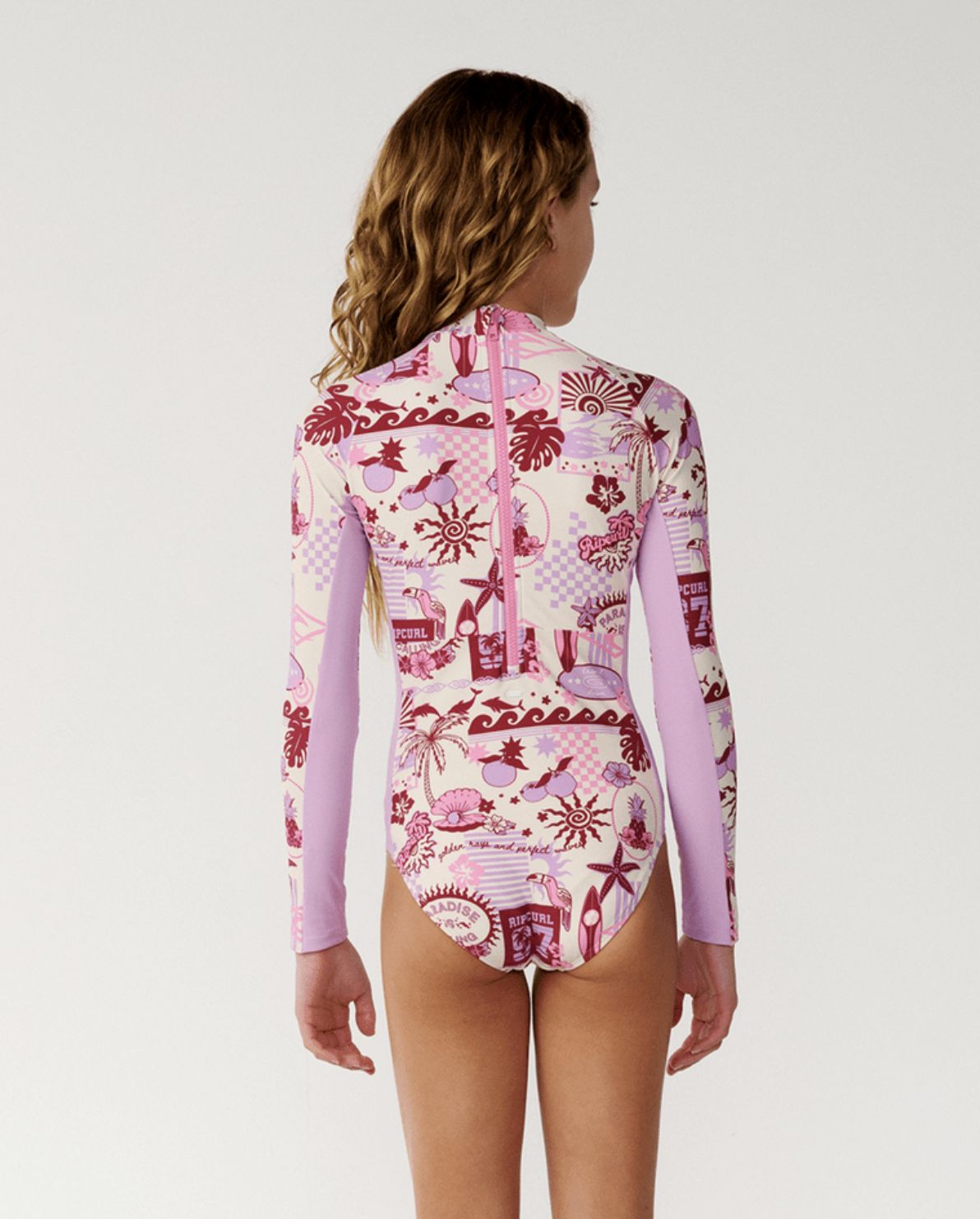 RIP CURL TEEN GIRLS PACIFIC COAST LS SURFSUIT - LILAC