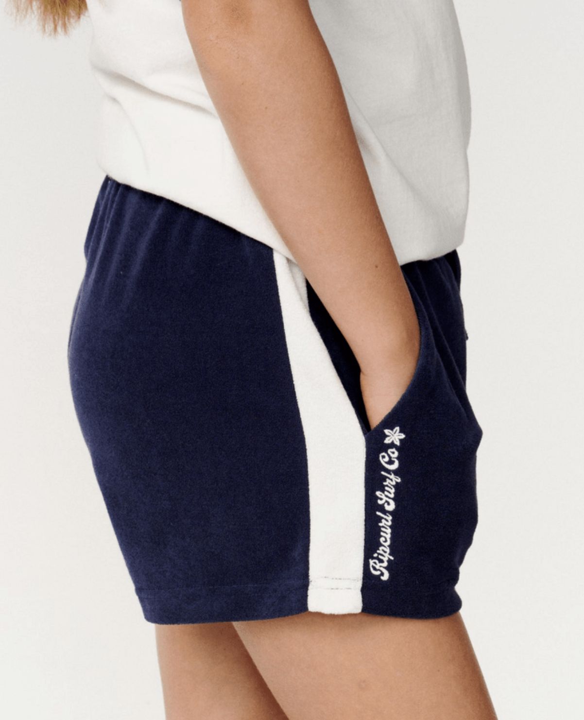 RIP CURL TEEN GIRLS COSTA DEL SOL TERRY SHORT - NAVY